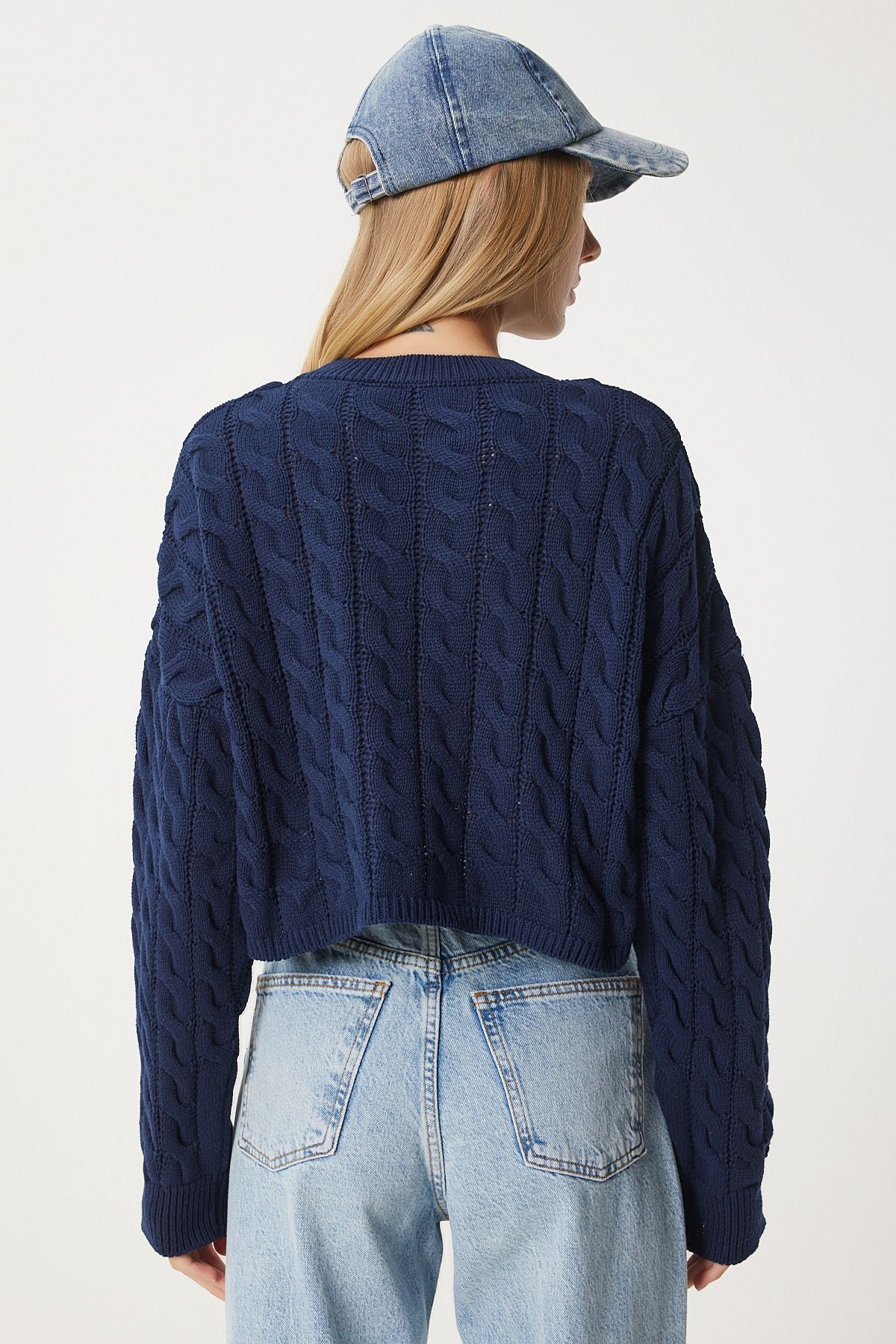 Women's Navy Bike Bike Knit Motif knitwear sweater MX00169
