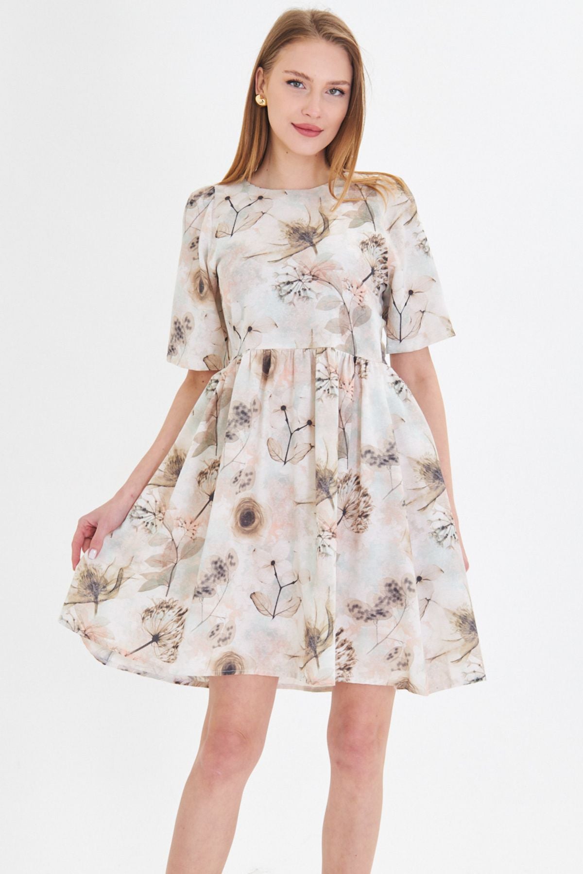 WOMEN MINT ZERO BACK RESPONSE WATER WATER WASTER WASTE BLOTH SPRING DRESS ARM-25Y001009
