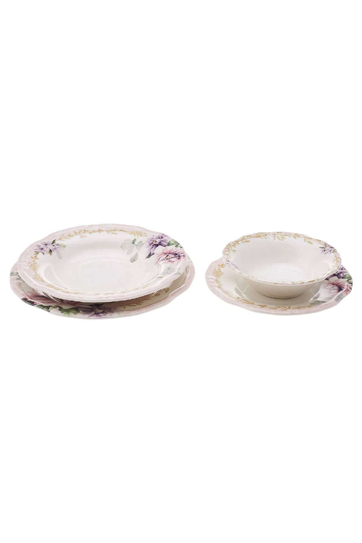 Flory StoneWare 24 Piece 6 Person Dinner Set