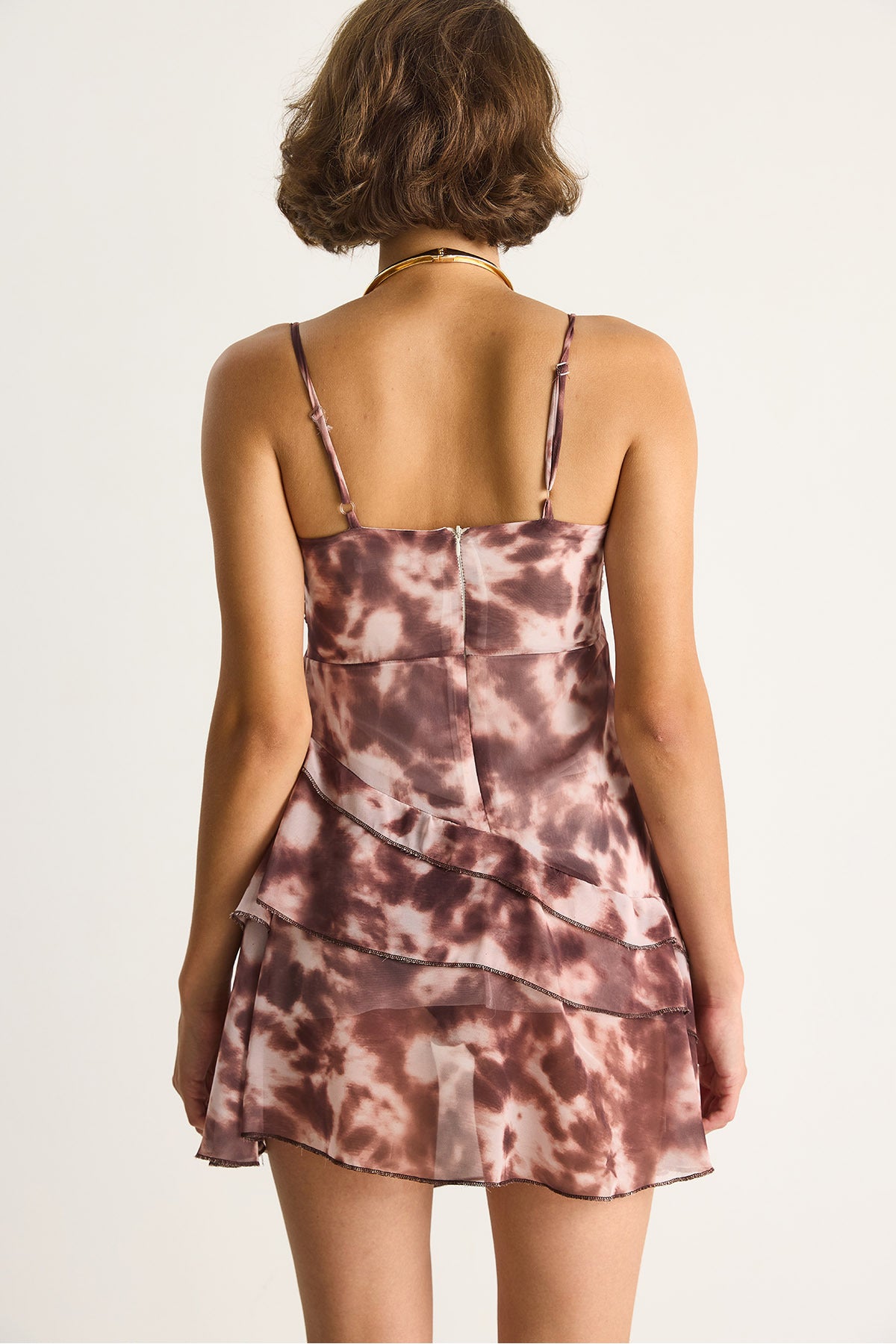 Women's Thin Strap Short Dress with Bow Detail 60284060