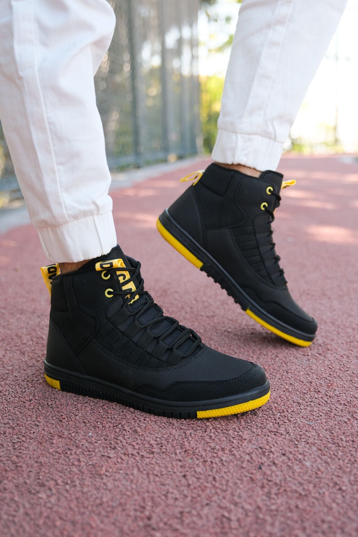 Black Yellow Men Sneaker Bot 00122262