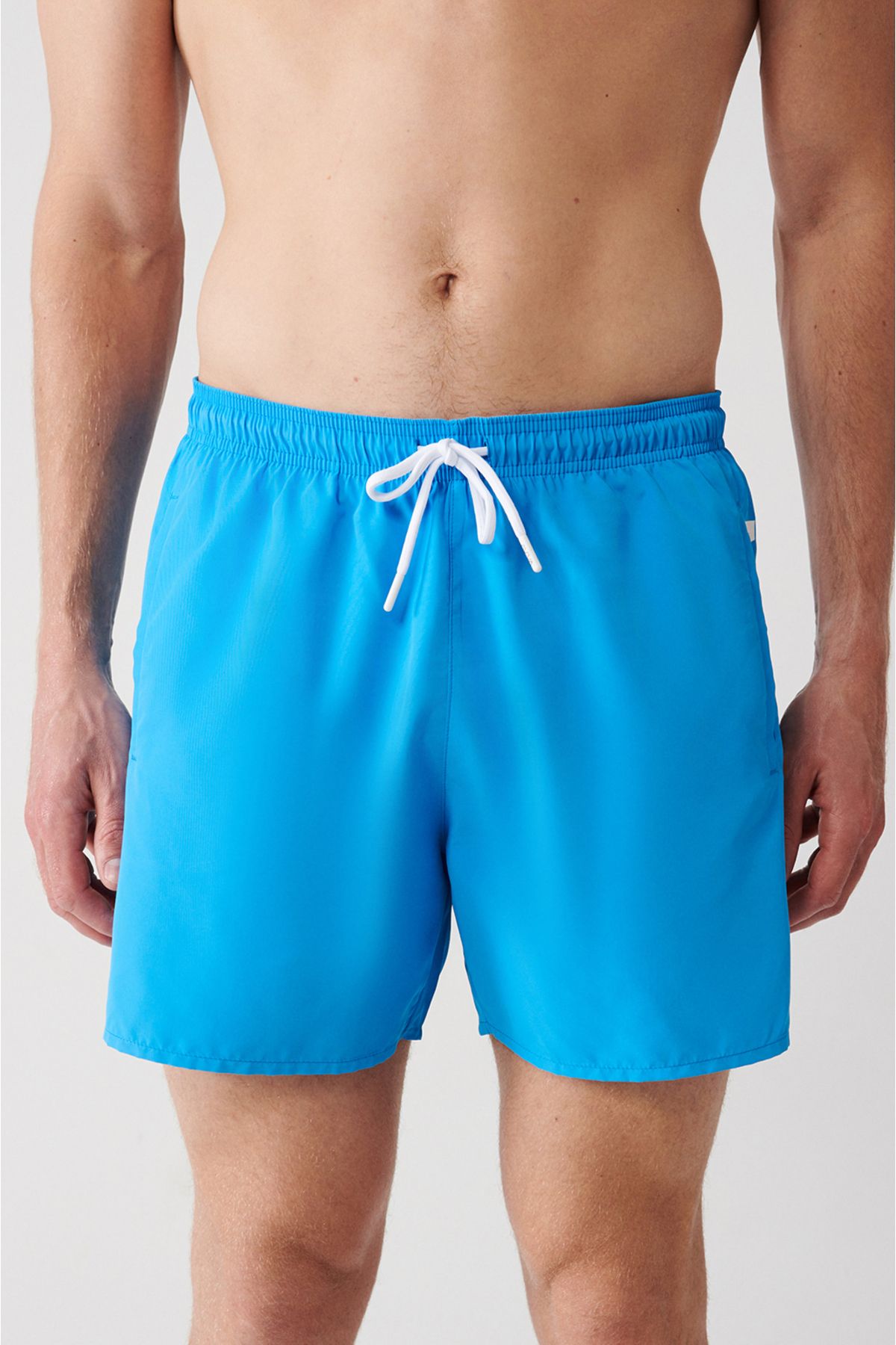 Men's white-turquoise fast-drying printed standard Size Mayo Sea Short E003802