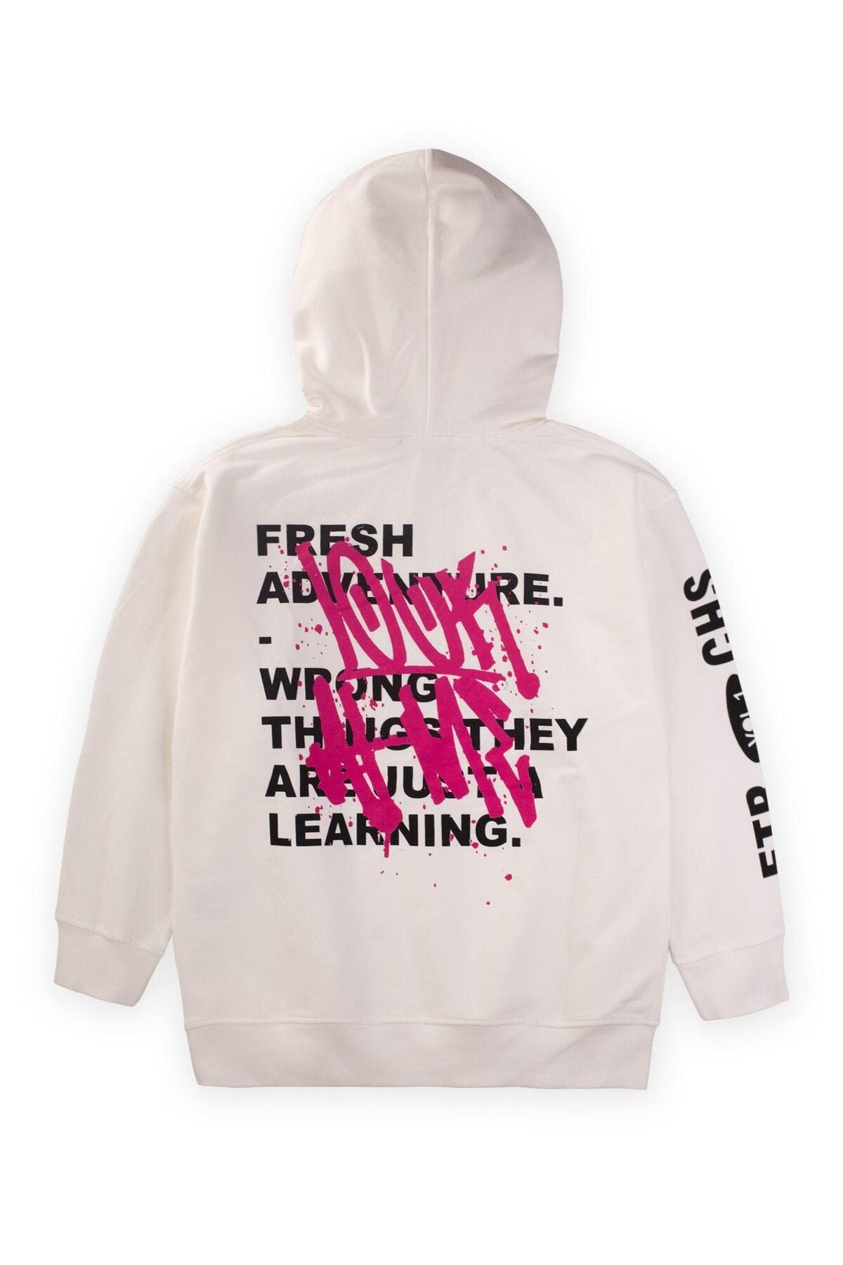 Sweatshirt 9-14 years broken white with look fresh printed hood