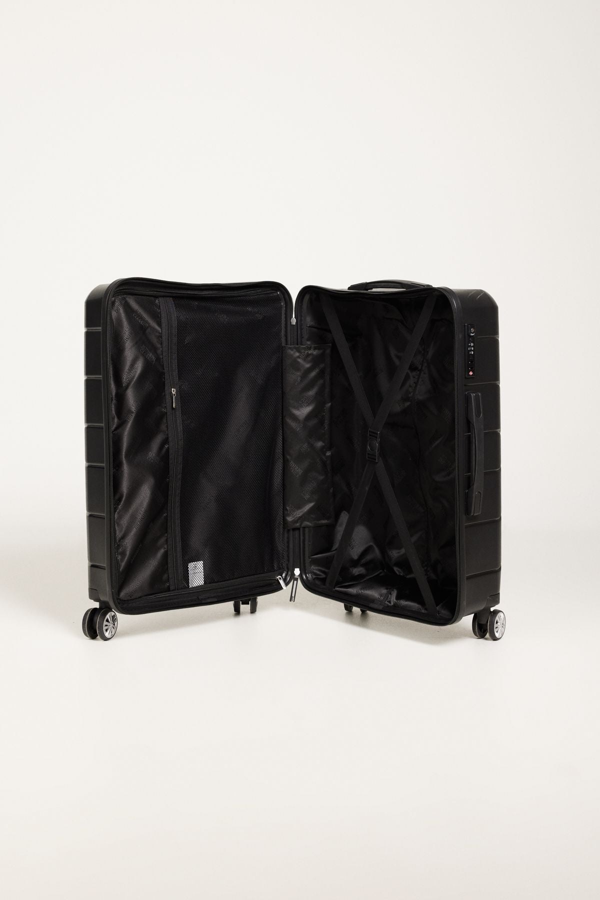 Men's black medium size suitcase