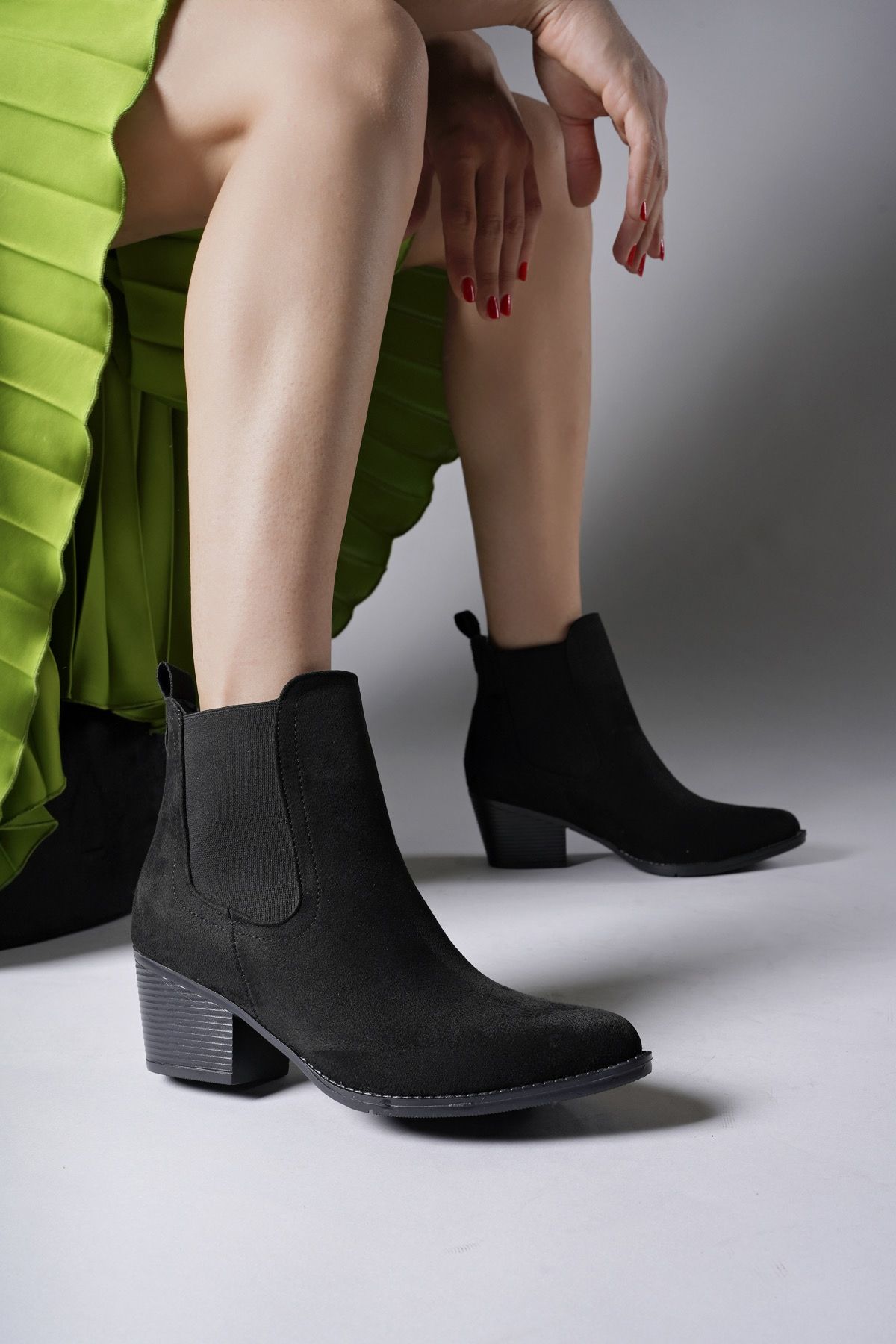 GLELLEA WOMEN BOT 00125006 Black Suede