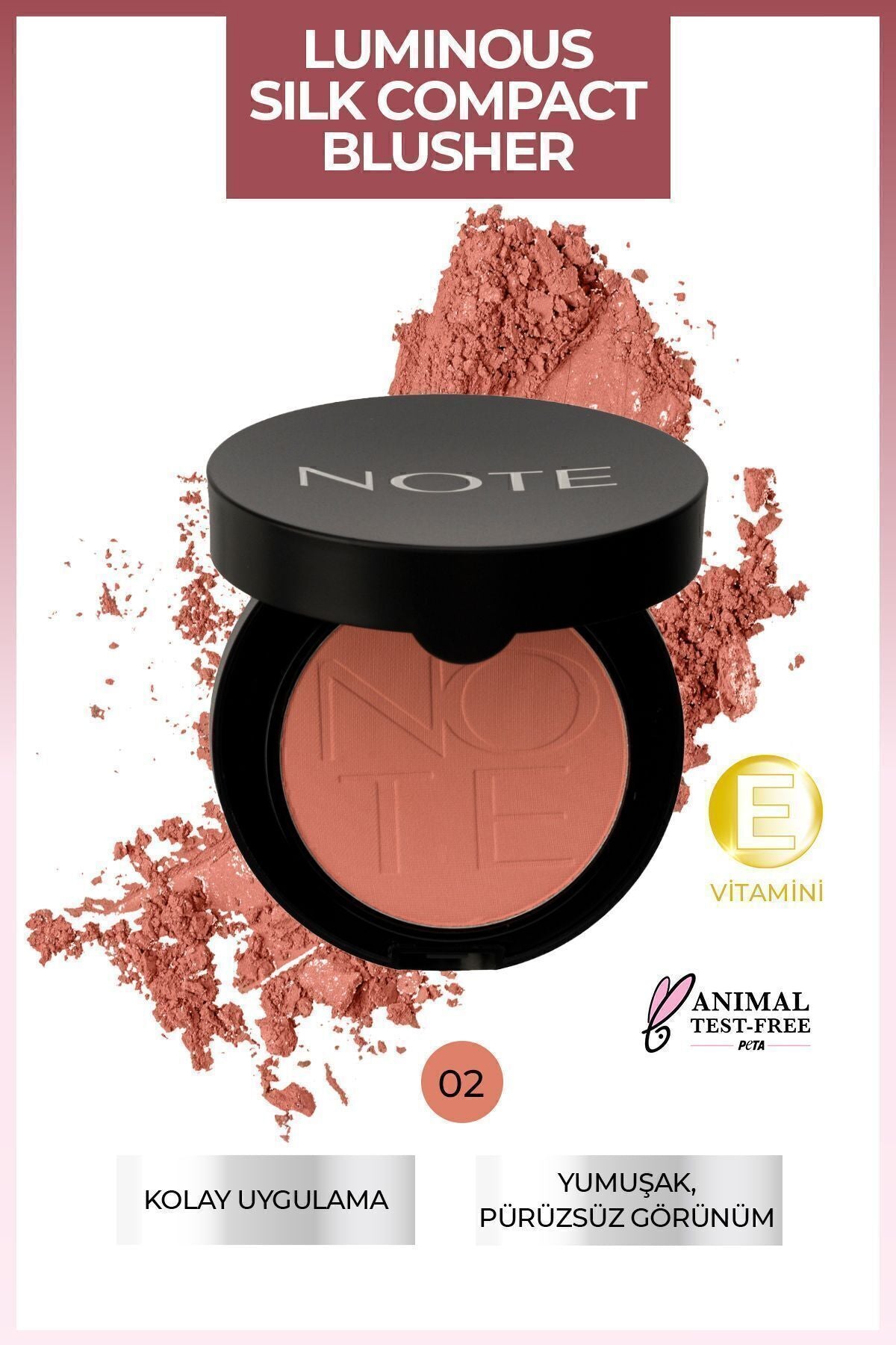 Luminous Silk Compact Blusher Toz Allık - 02 Pink In Summer