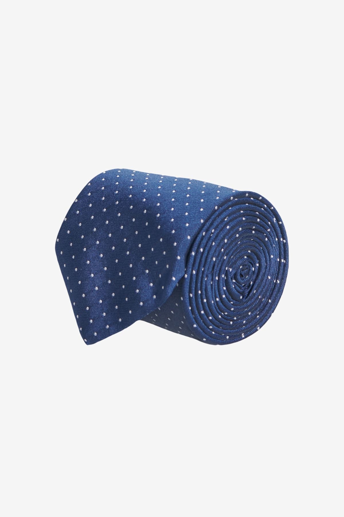 Men's navy blue-gray patterned tie