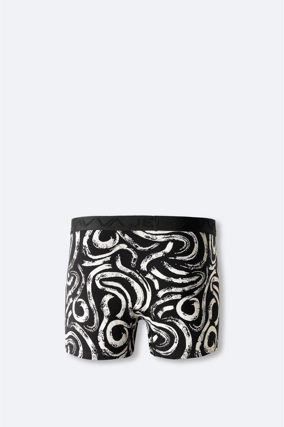 Men's Black Patterned Flexible Fabric Cotton Boxer A41y9512