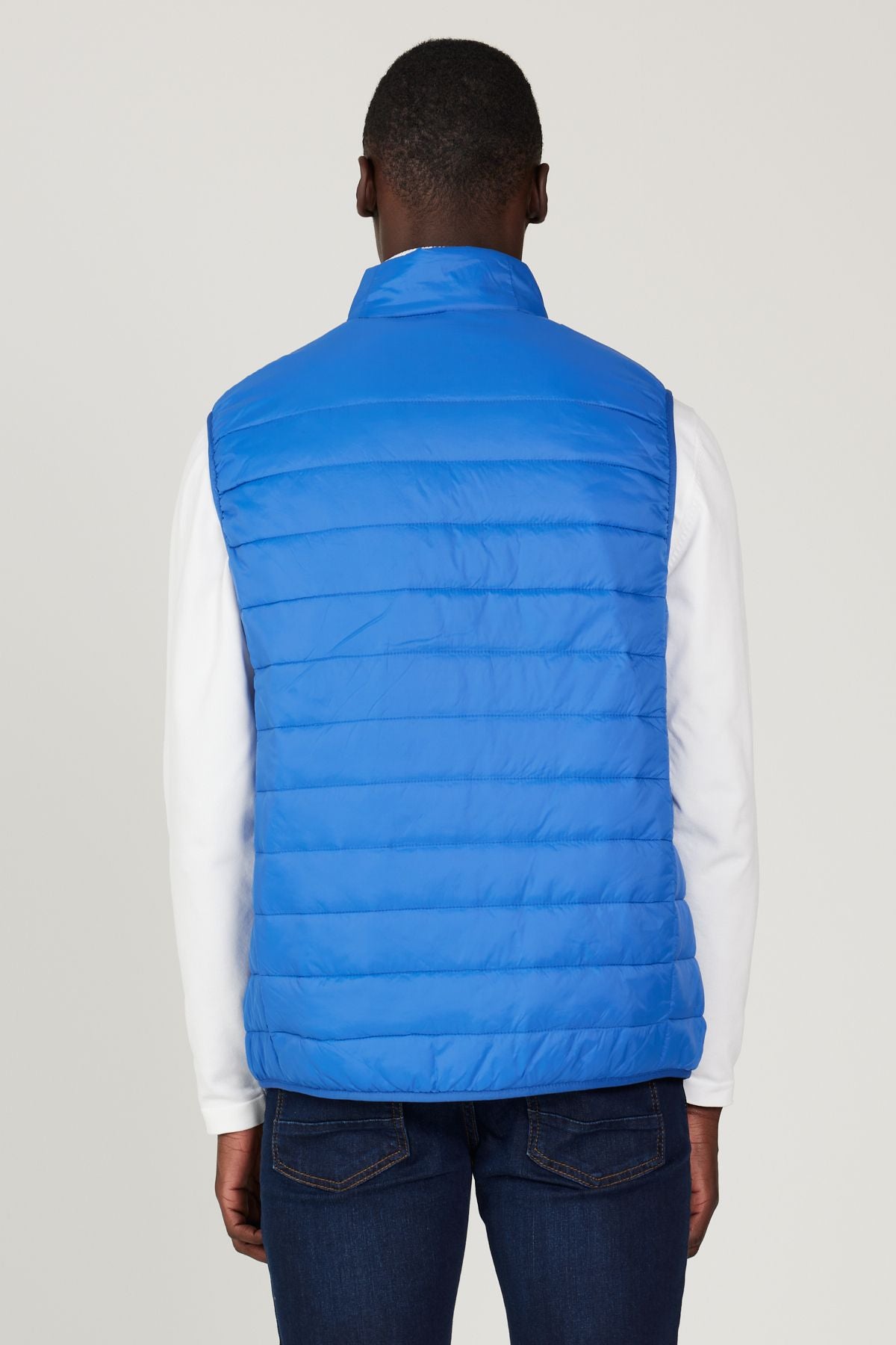 Men's Indigo Inflatable windproofing Fiber Fiber Ultra Light Vest