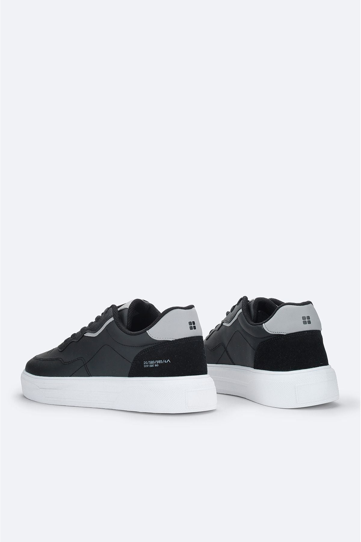 Men's black -piece suede leather detailed flexible floor casual shoes A31y8001