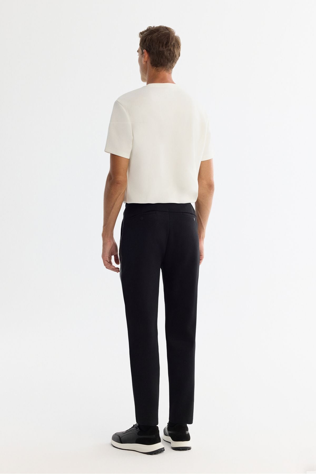 Men's Black Waist Elastan Service Six A42Y3409