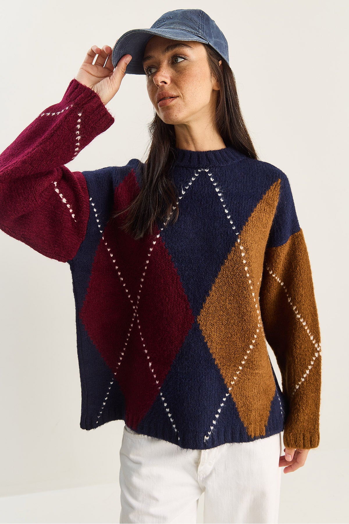 Women's Checkered Sweater 20251095