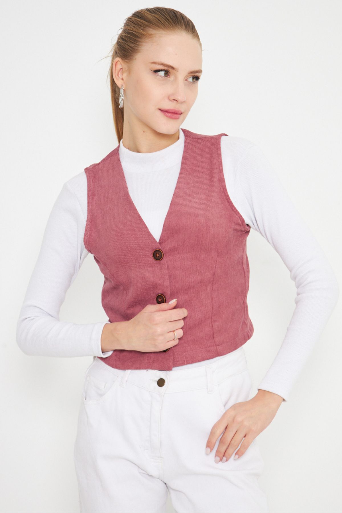 WOMEN'S ROSE DRY V YAKA FINE VELFE VEST VEST ARM-25K001008