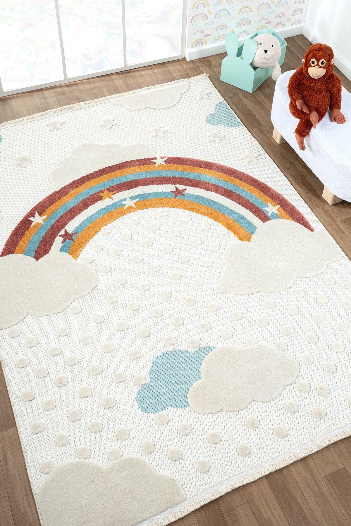 Washable Woven Base Baby Children's Room Carpet does not stain antibacterial antiallergic frosty 11