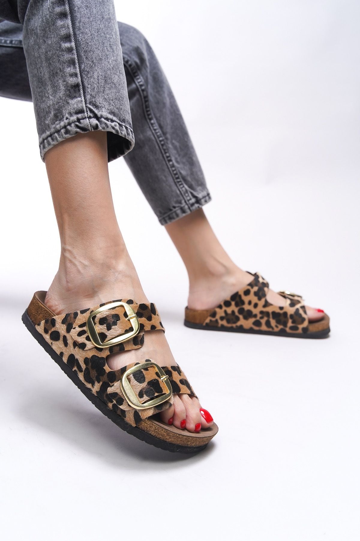VYLSULA WOMEN DOUBLE TOKALI Slipper 0012602 Leopard