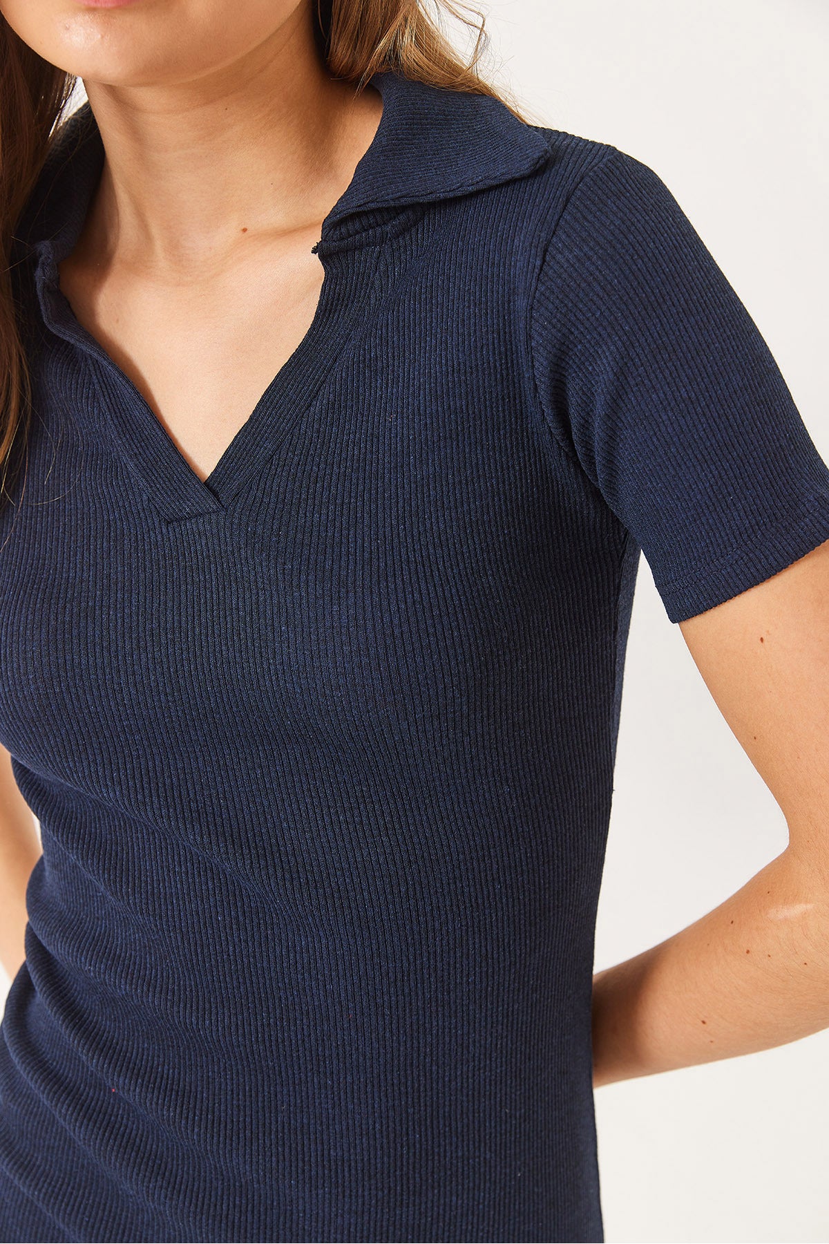 Women's Camisole Polo Neck Mini Basic Dress 60284008