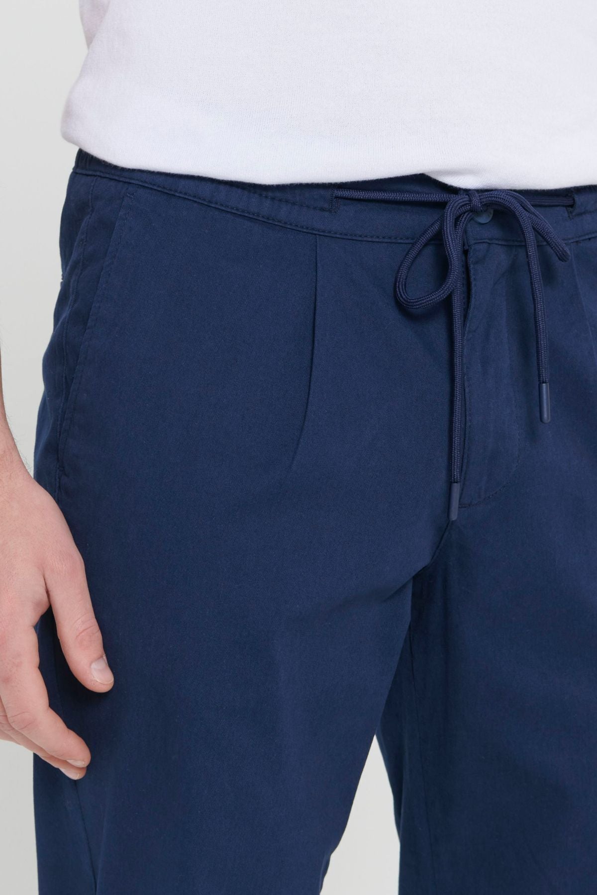 Men's navy blue cotton comfort fit comfortable cutting side pocket pants