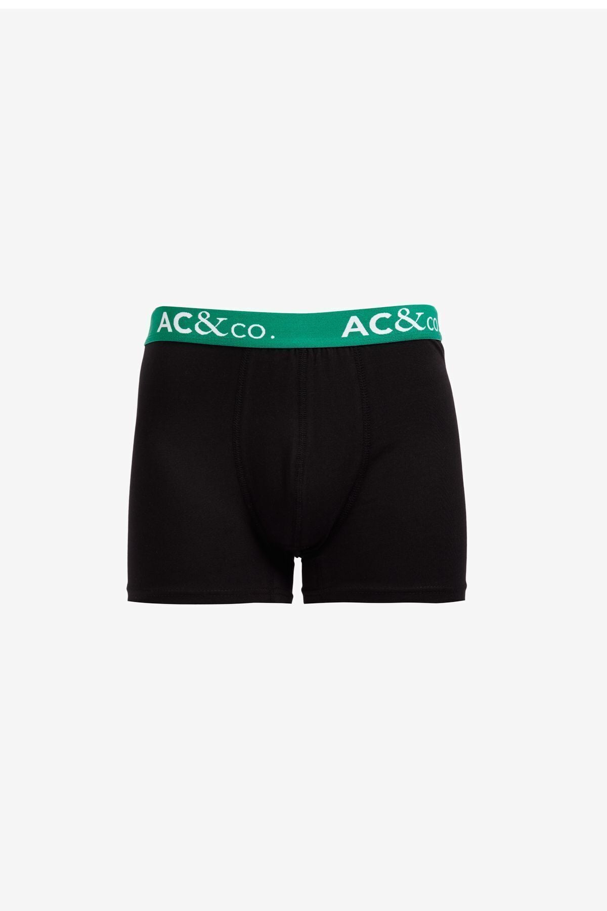 Men's black-green patterned cotton flexible 3-boxer pack