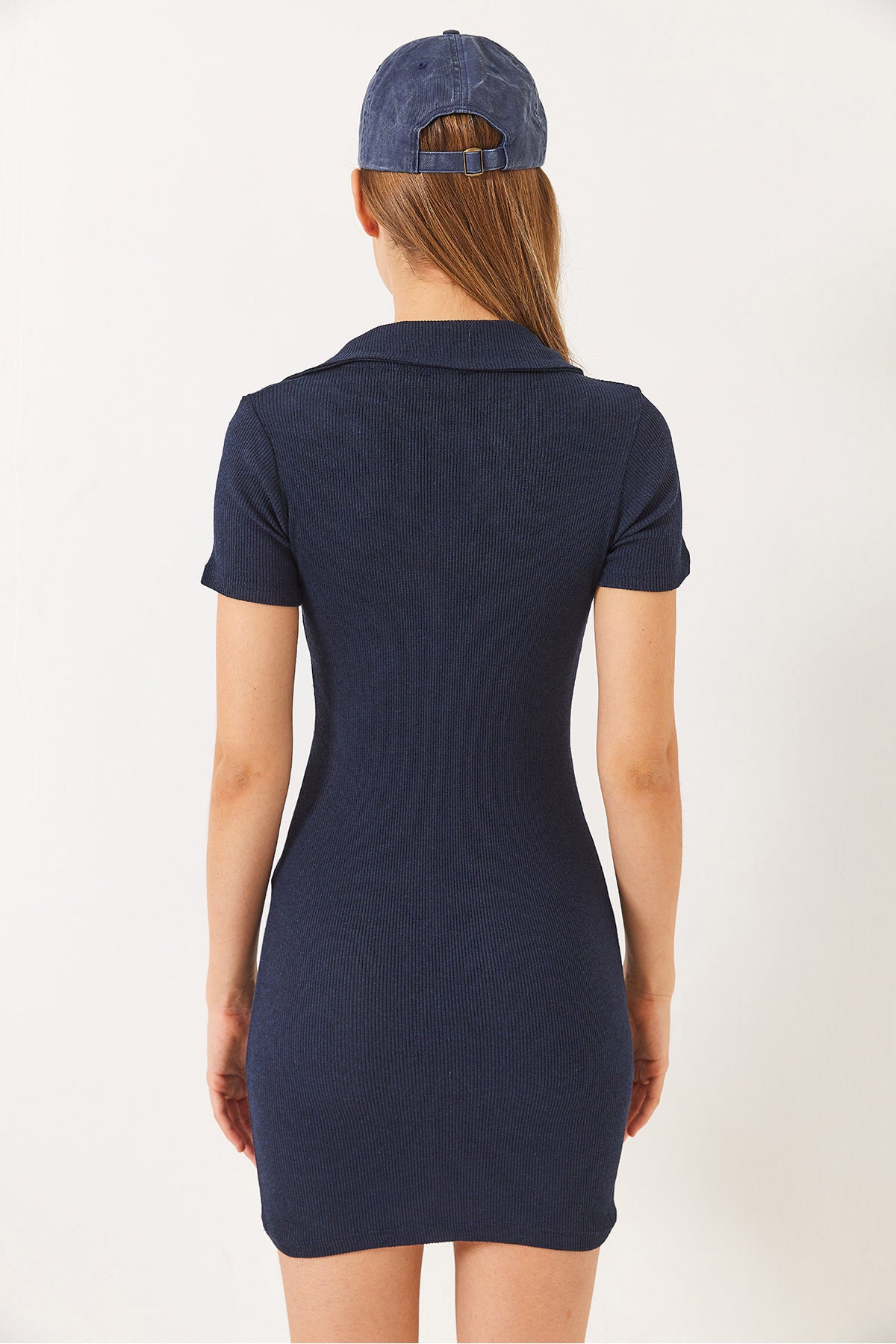 Women's Camisole Polo Neck Mini Basic Dress 60284008