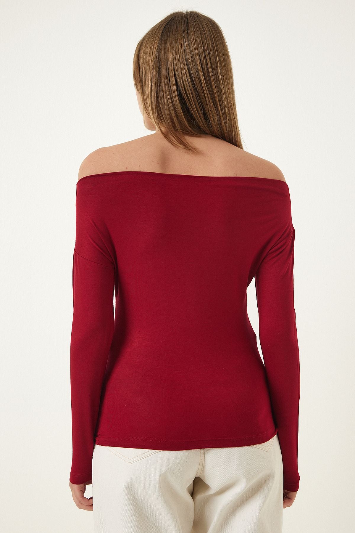 Female Bordeaux Katak Yaka Knitting blouse RX00046