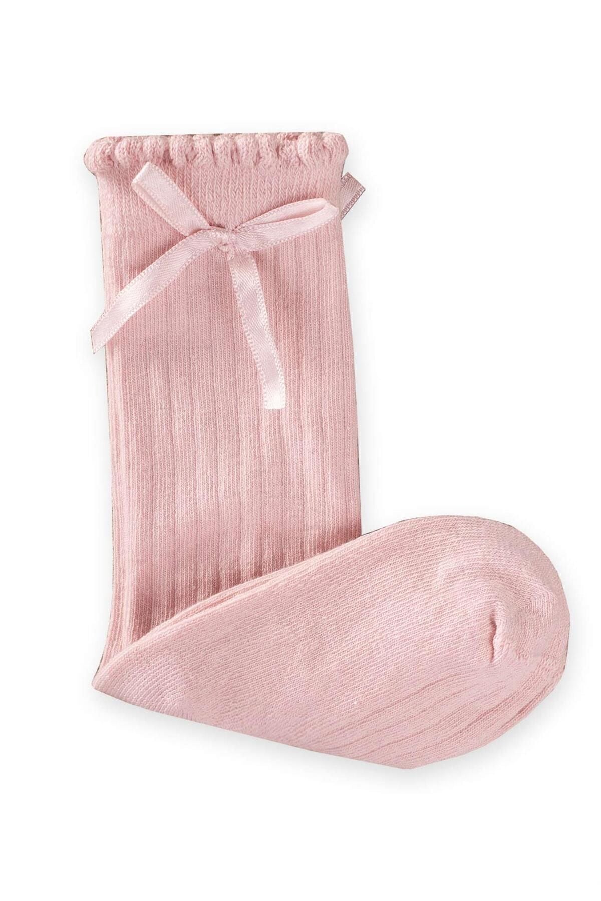 Children's knee-under girl socks 2-9 years powder