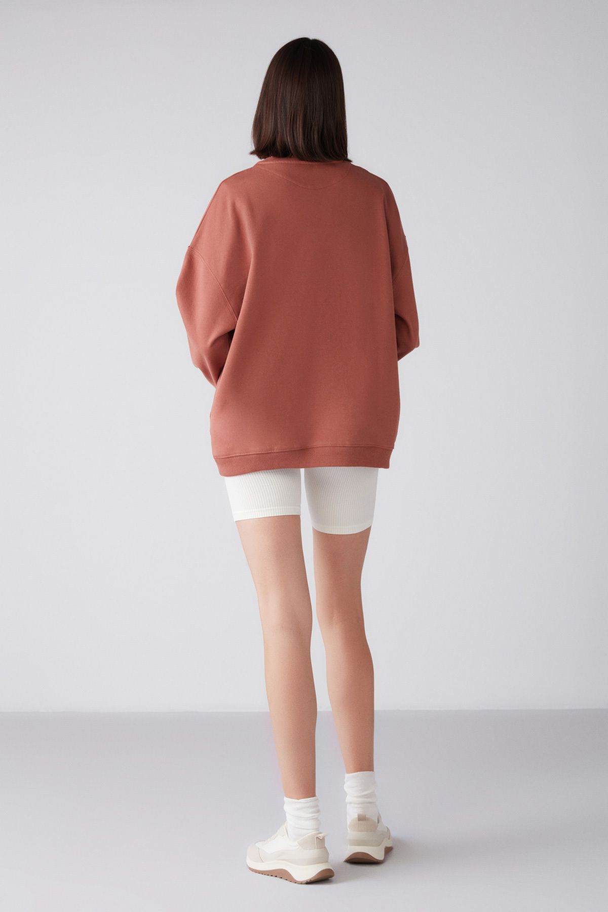 Ramona Oversize Kiremit Rengi Sweatshirt