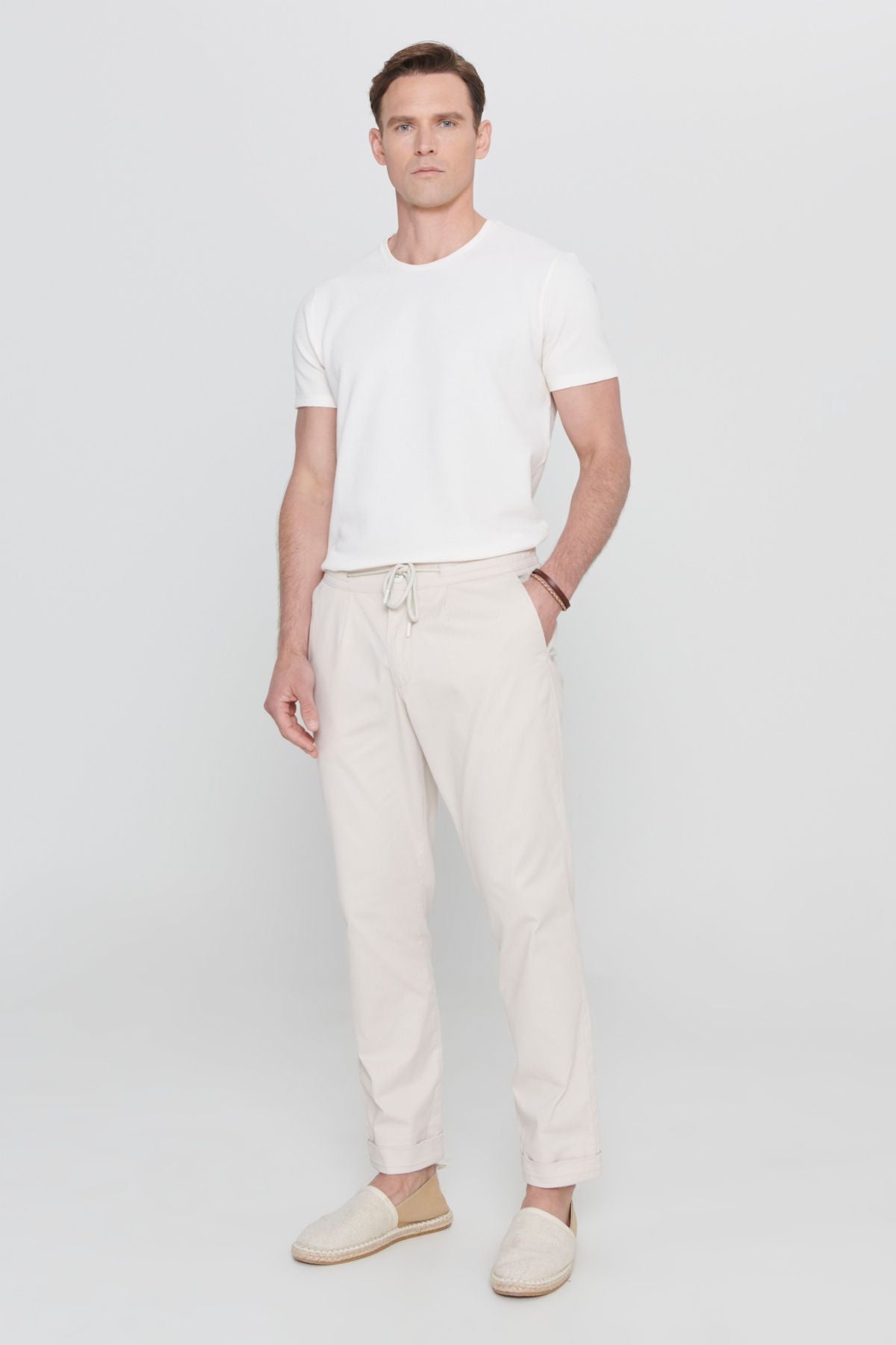 Men's Stone Comfort Fit Casual Cutting Side Pocket Pants