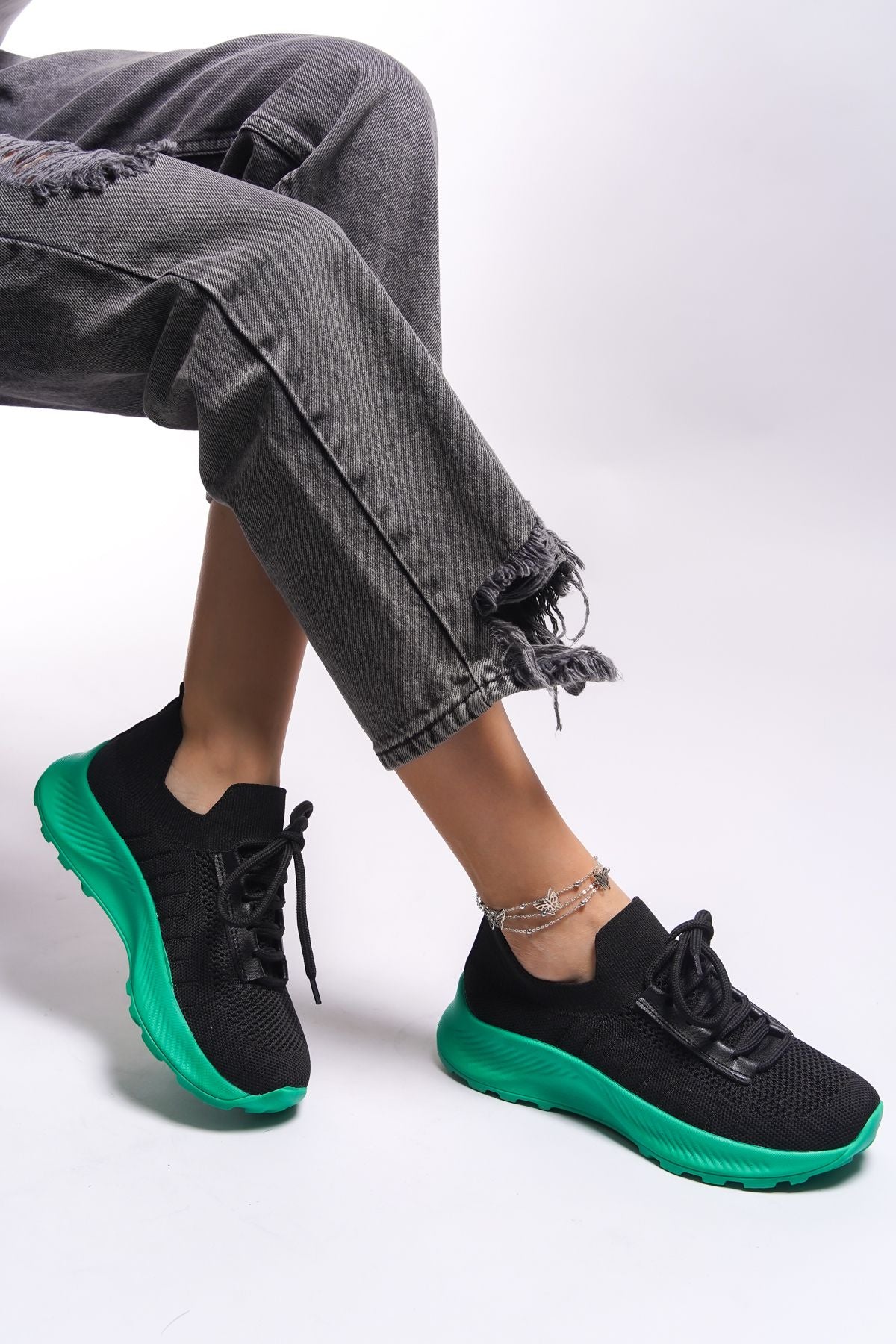 Umhebel Woman Sneaker 00122011 Black Green