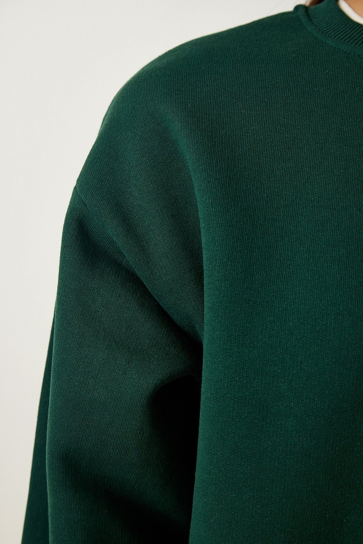 Female Emerald Green Basic Sweatshirt OW00001