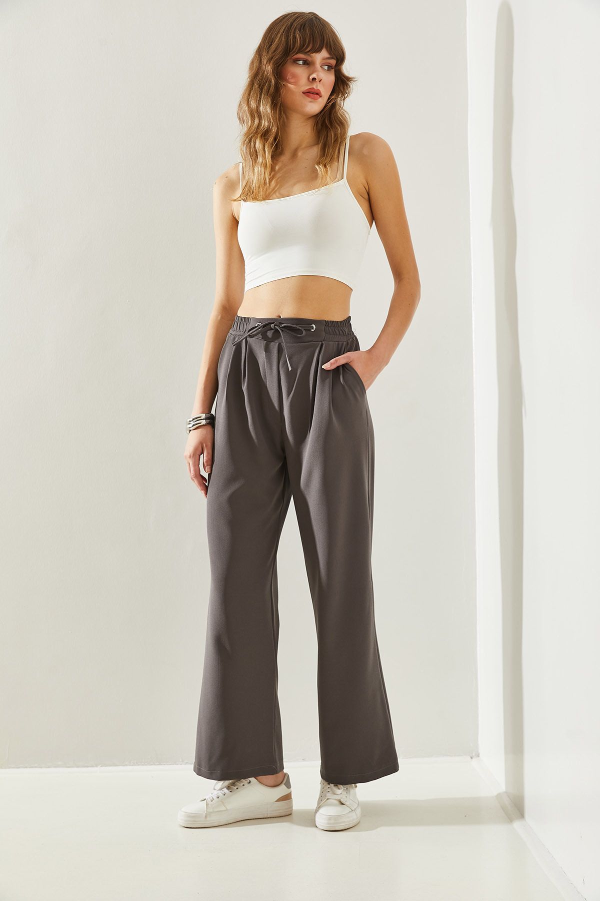 Female Bird Detailed Palazzo Trousers 60251233