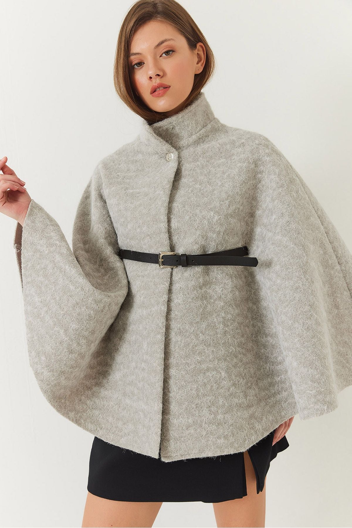 WOMEN'S RESIDENCE BROTHING Belt Belt Detailed Stamp Cape Jacket 60261367