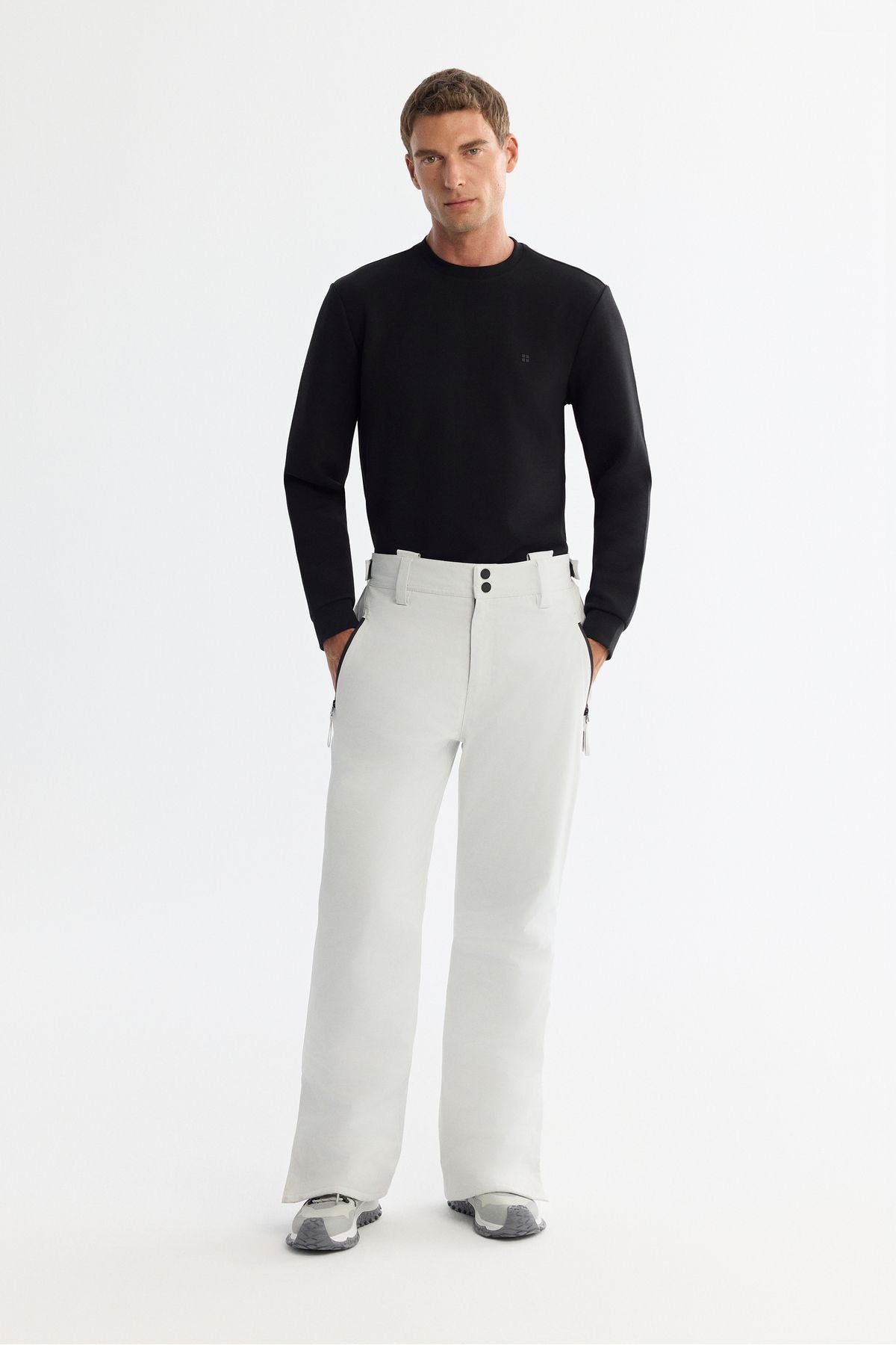 Men's white water repulsive windproof
