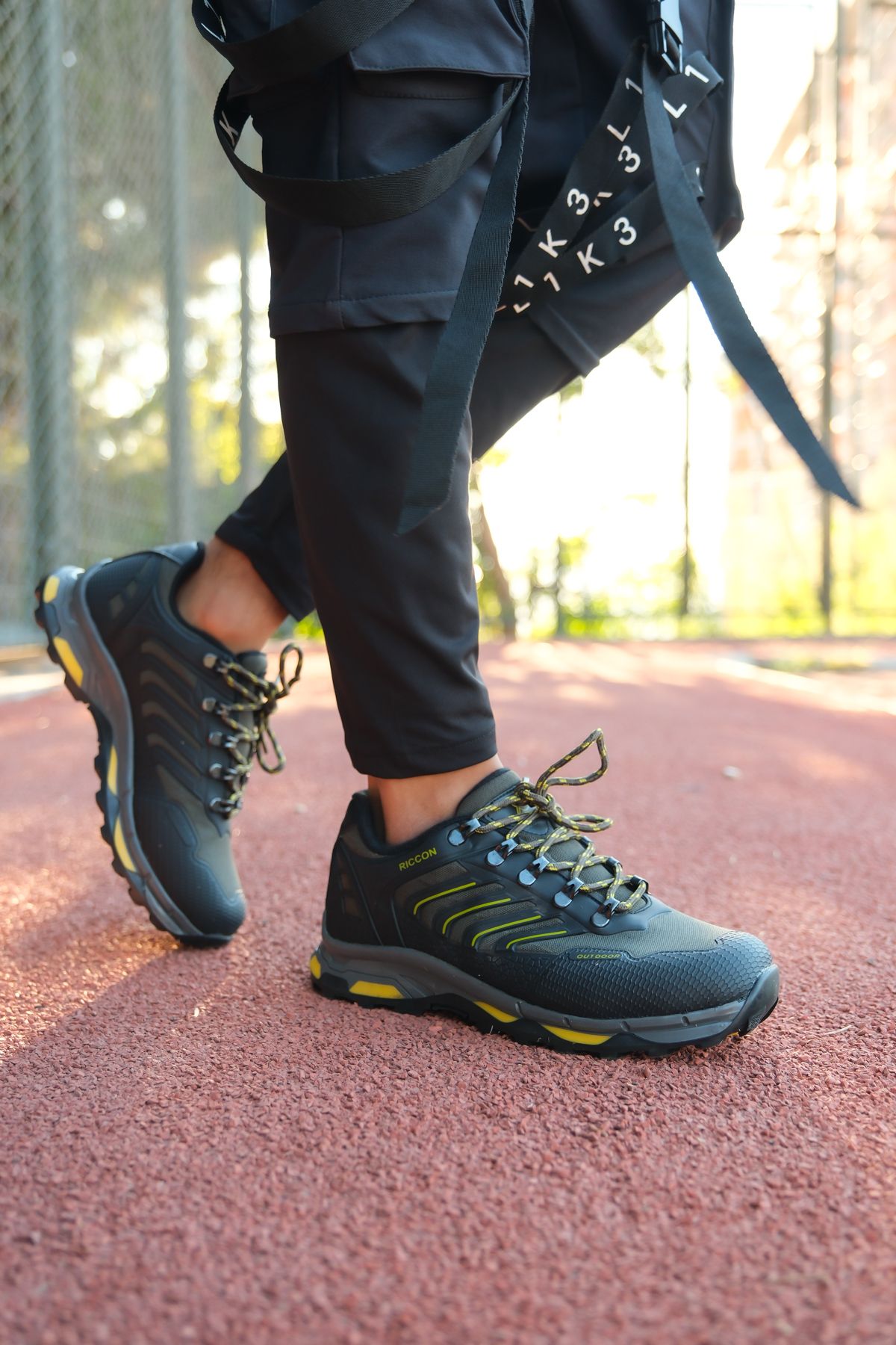 Khaki Unisex 3d Rubber Trekking Shoes 00128060