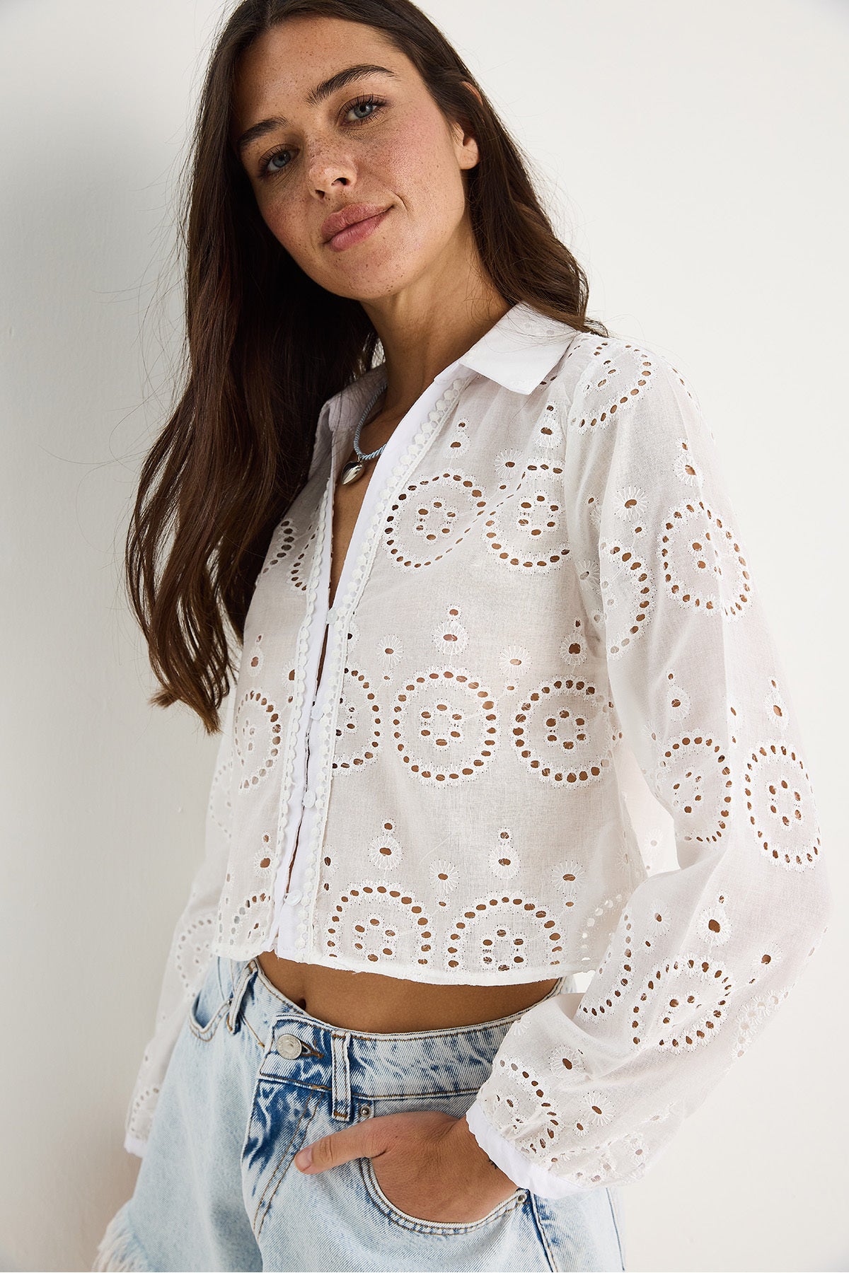 Women's Summer Short Embroidered Shirt 2107 60283350