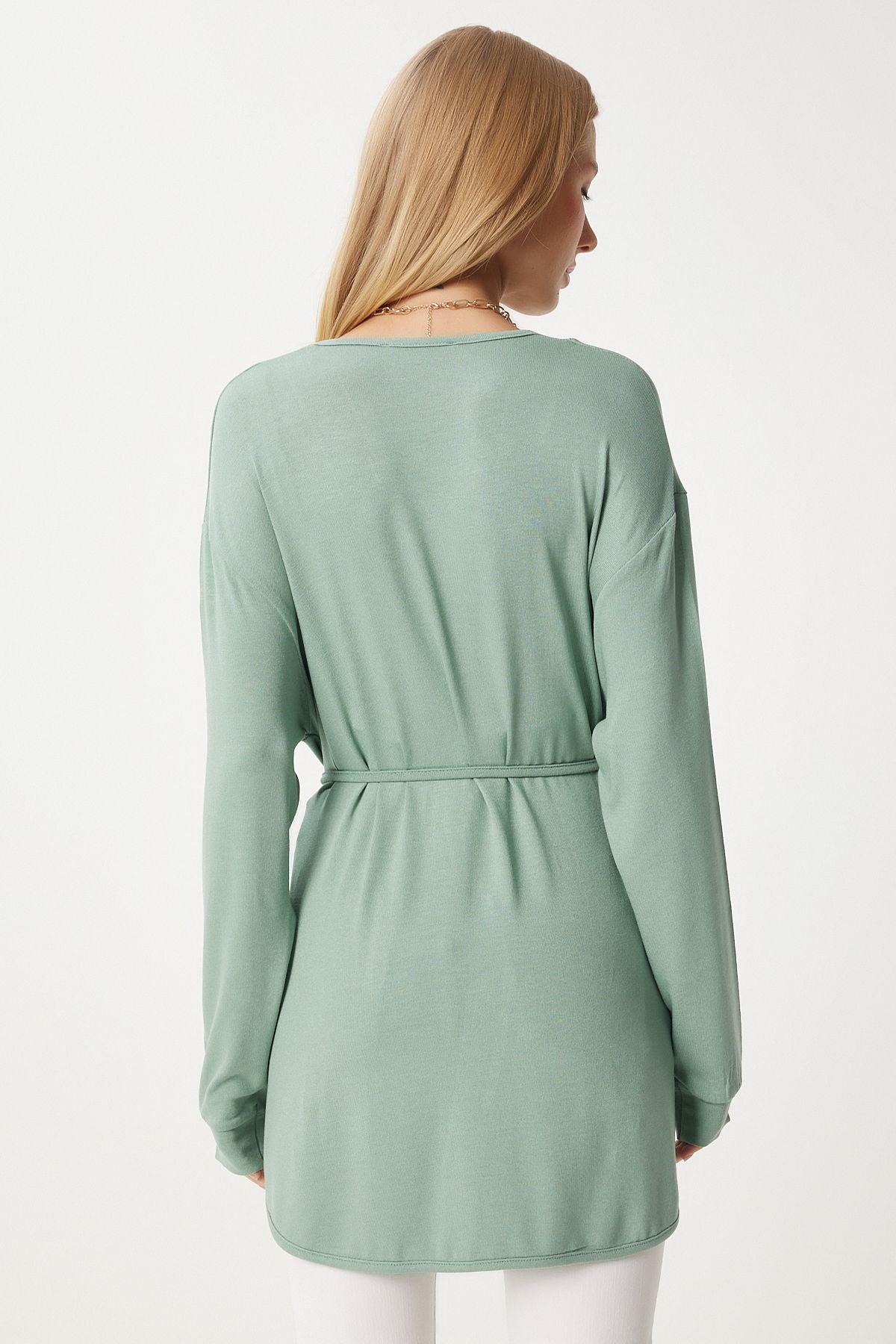 Women's Cagla Green Seasonal Knitting knitwear cardigan EN00620