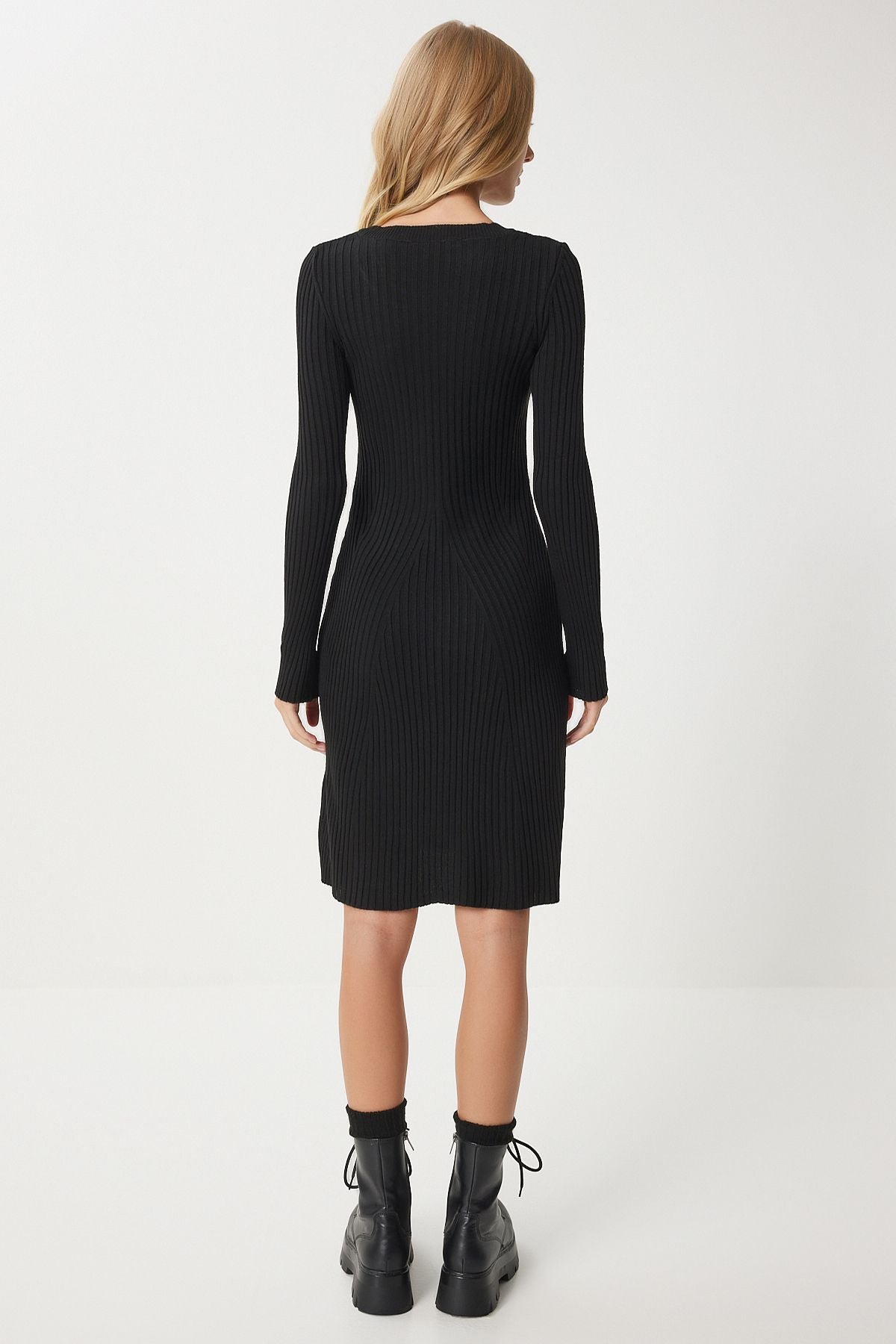 Female Black Bicycle Collar Celiko Dress MX00172