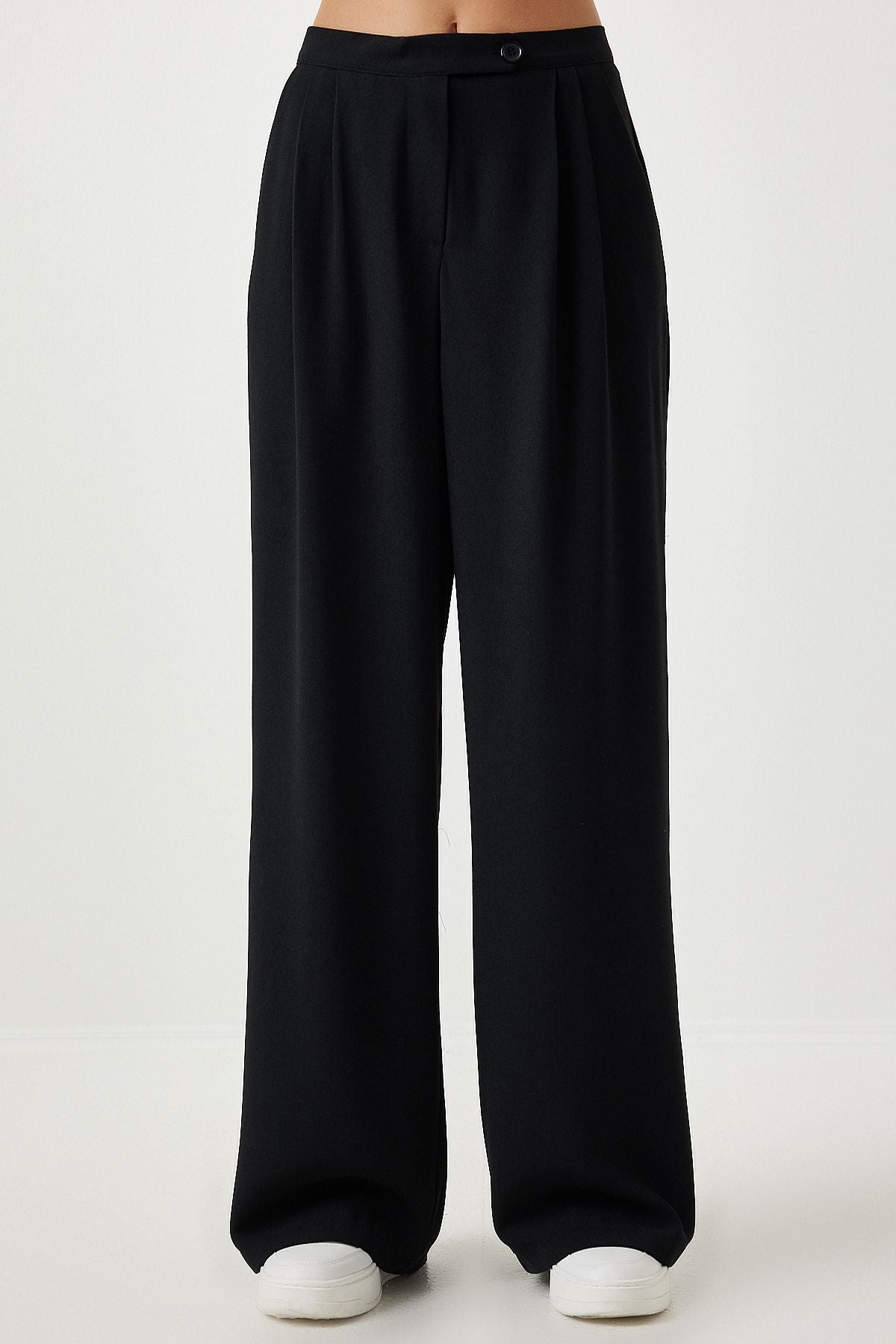 Female black seasonal weaving shirt palazzo pants set RV00174