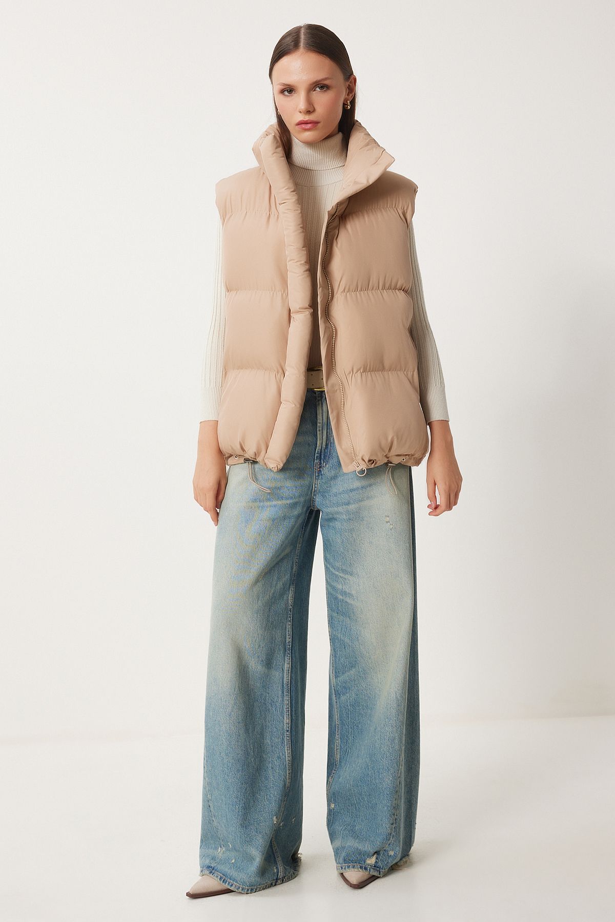 Female Biscuit Oversize Pocket Swelling Vest RV00010