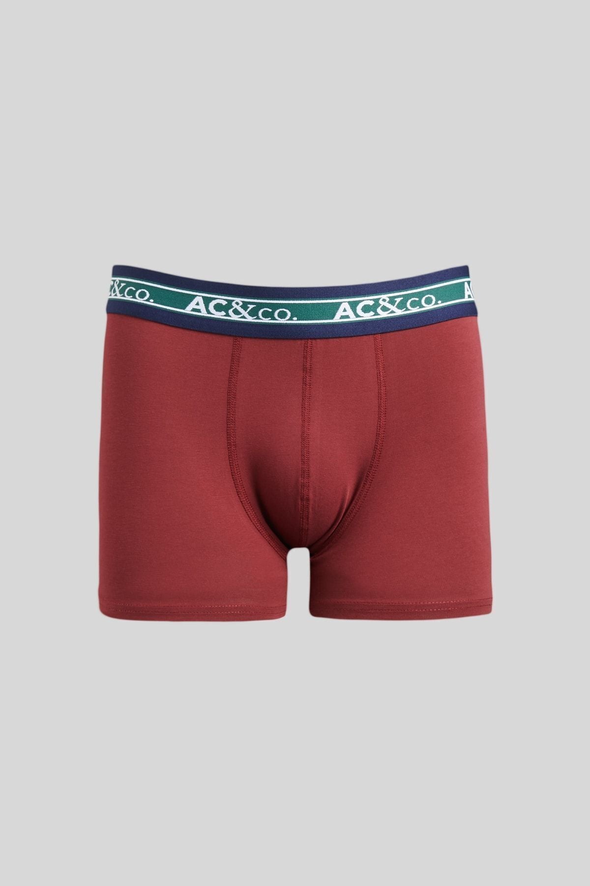 Men's Glass-Bordo-YESIL 3-Cotton Flexible Boxer Package