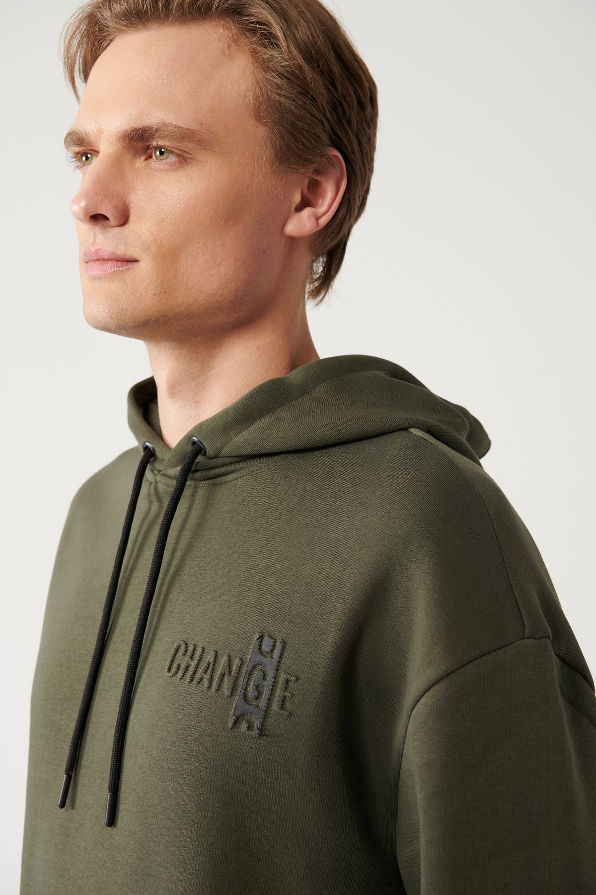 Male Khaki Kapüşon 3 -IP -Sweatshirt A32y1190