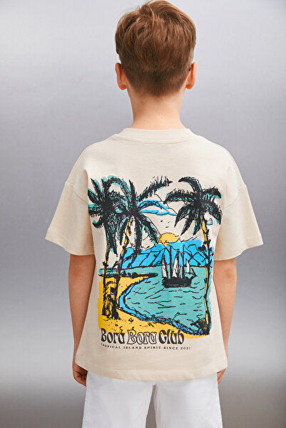 ZANIS Erkek Bej T-Shirt