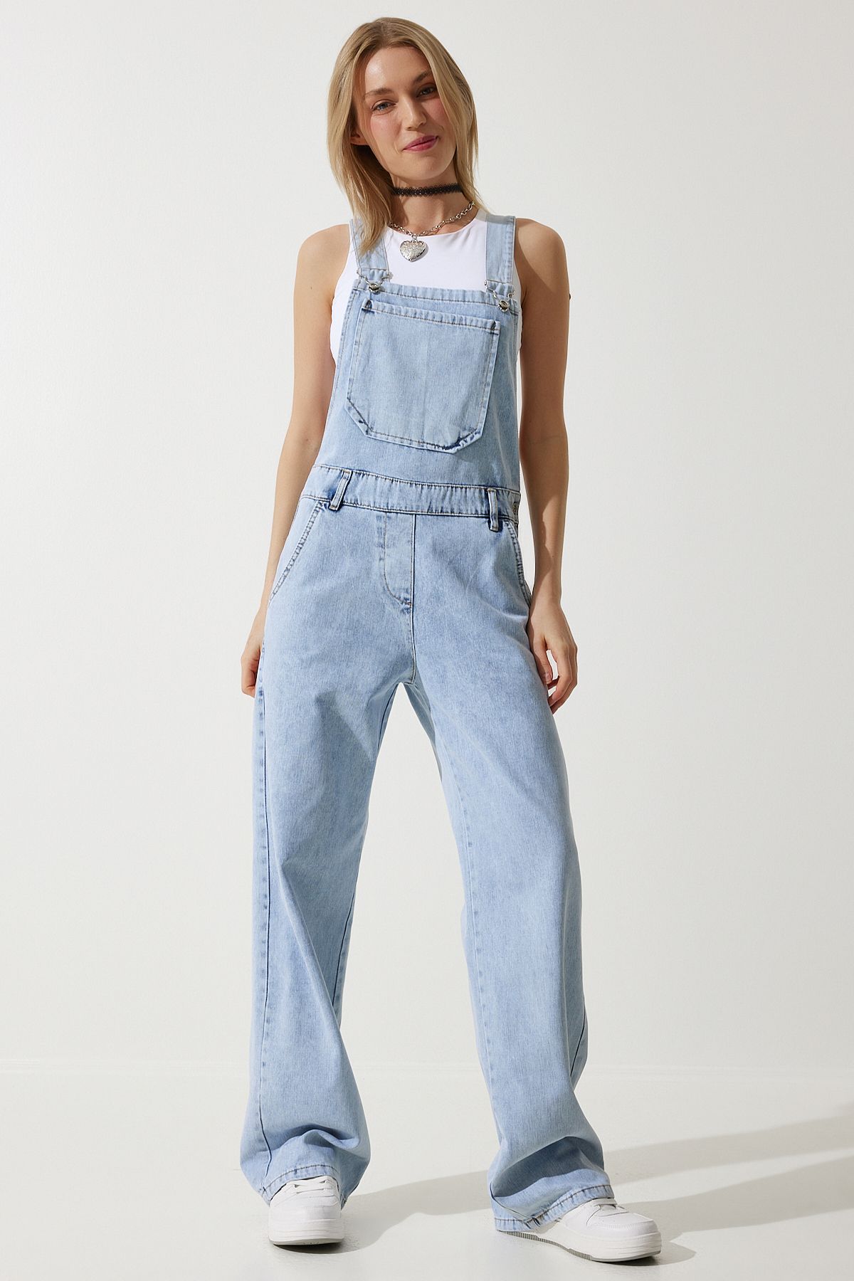 Women's Blue Wide Pocket Denim Gardener Tulum RV00162