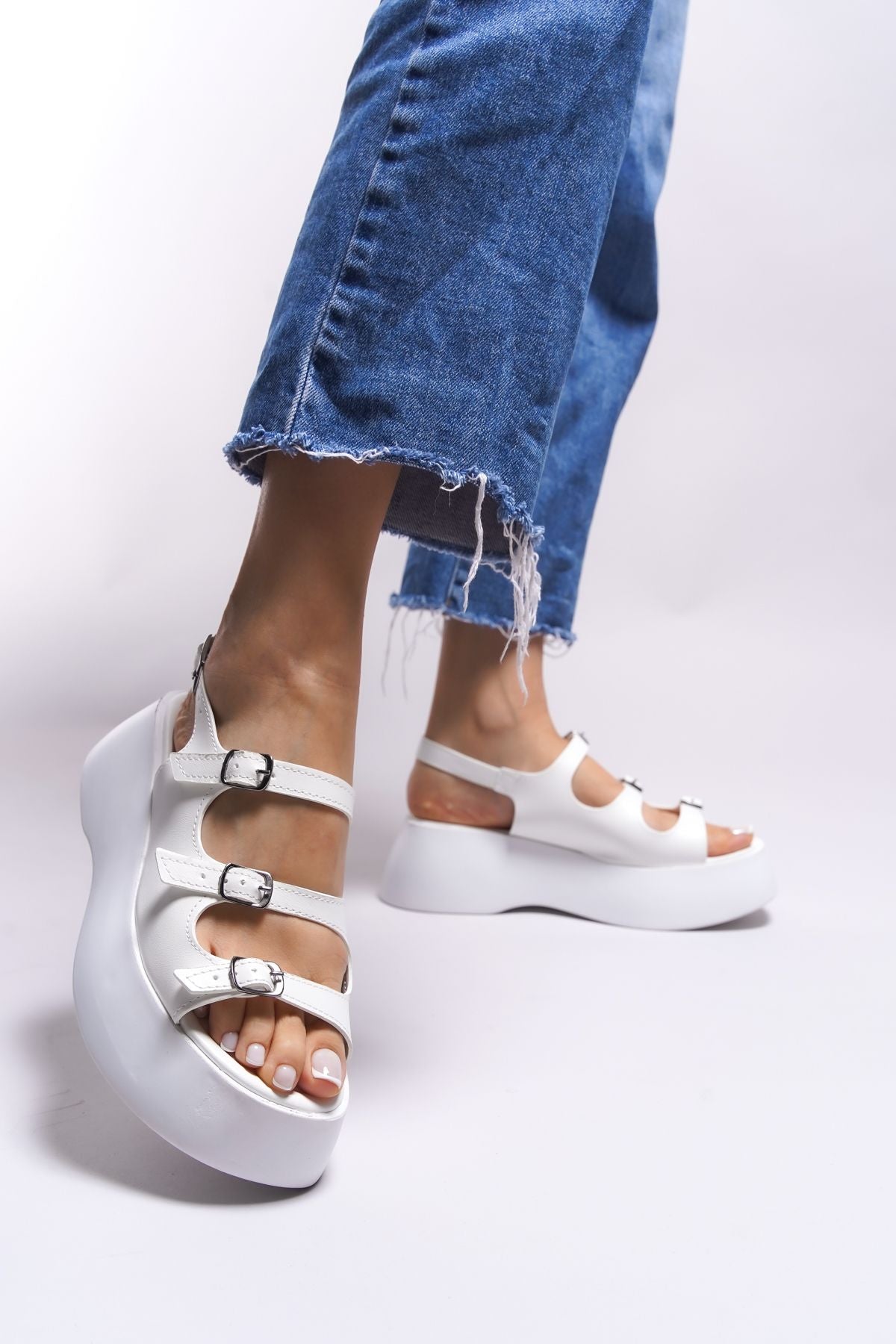 Osyflion Woman Sandals 0012807 White Skin