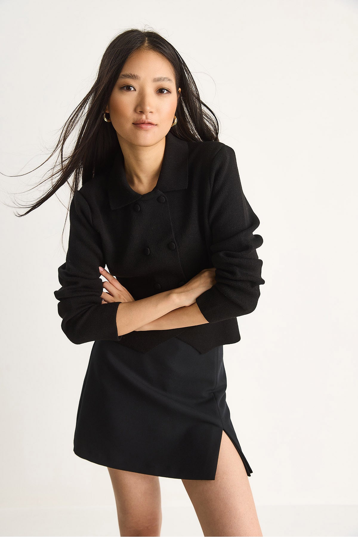 Women's Double Breasted Cardigan with Double Button Detail 20247590