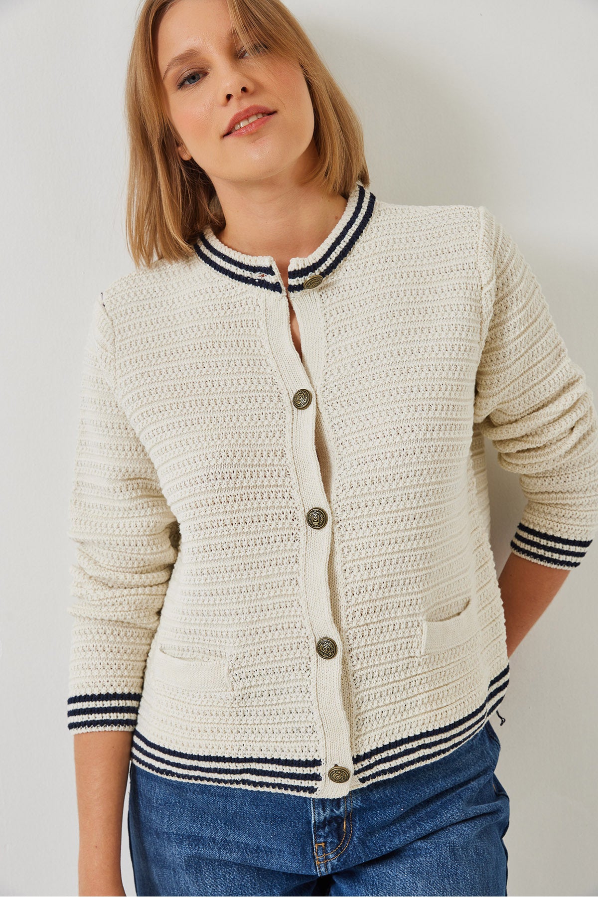 Women's Buttoned Pocket Detailed Knitwear Cardigan 20246247