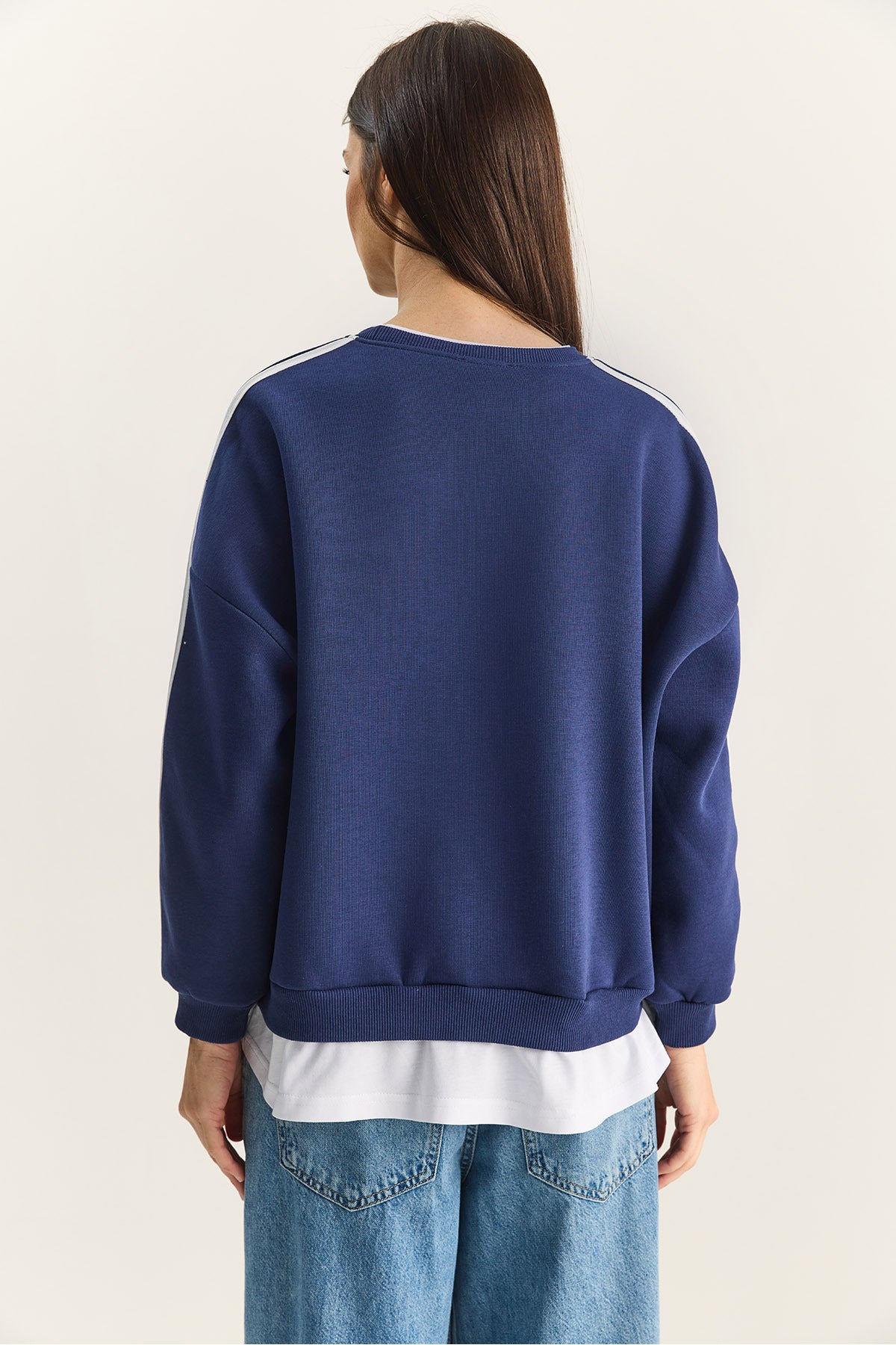 Women's Tiger Printed T-Shirt Detailed Raised Sweatshirt 6975 60283871