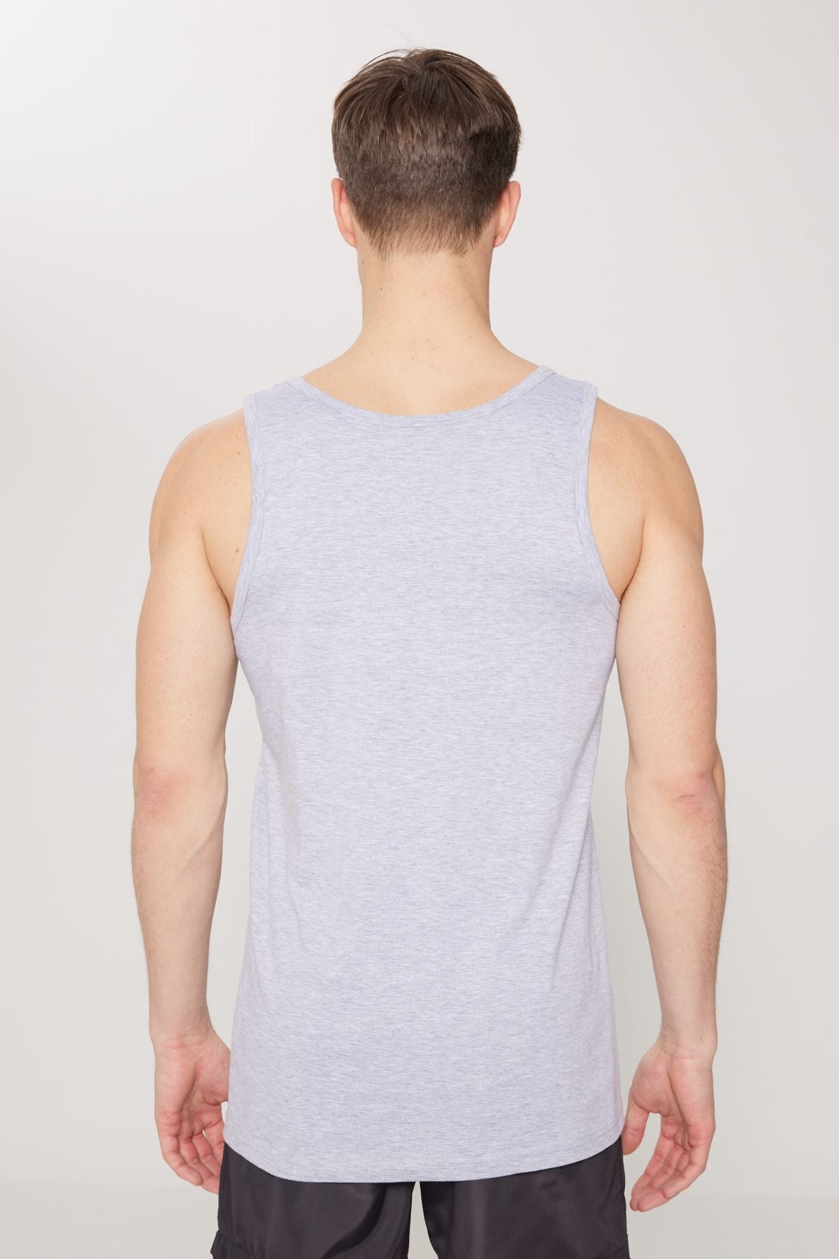 Men's Gray Melanj Sweat Cotton 2 Piece Athlete Pack standard fit normal cut
