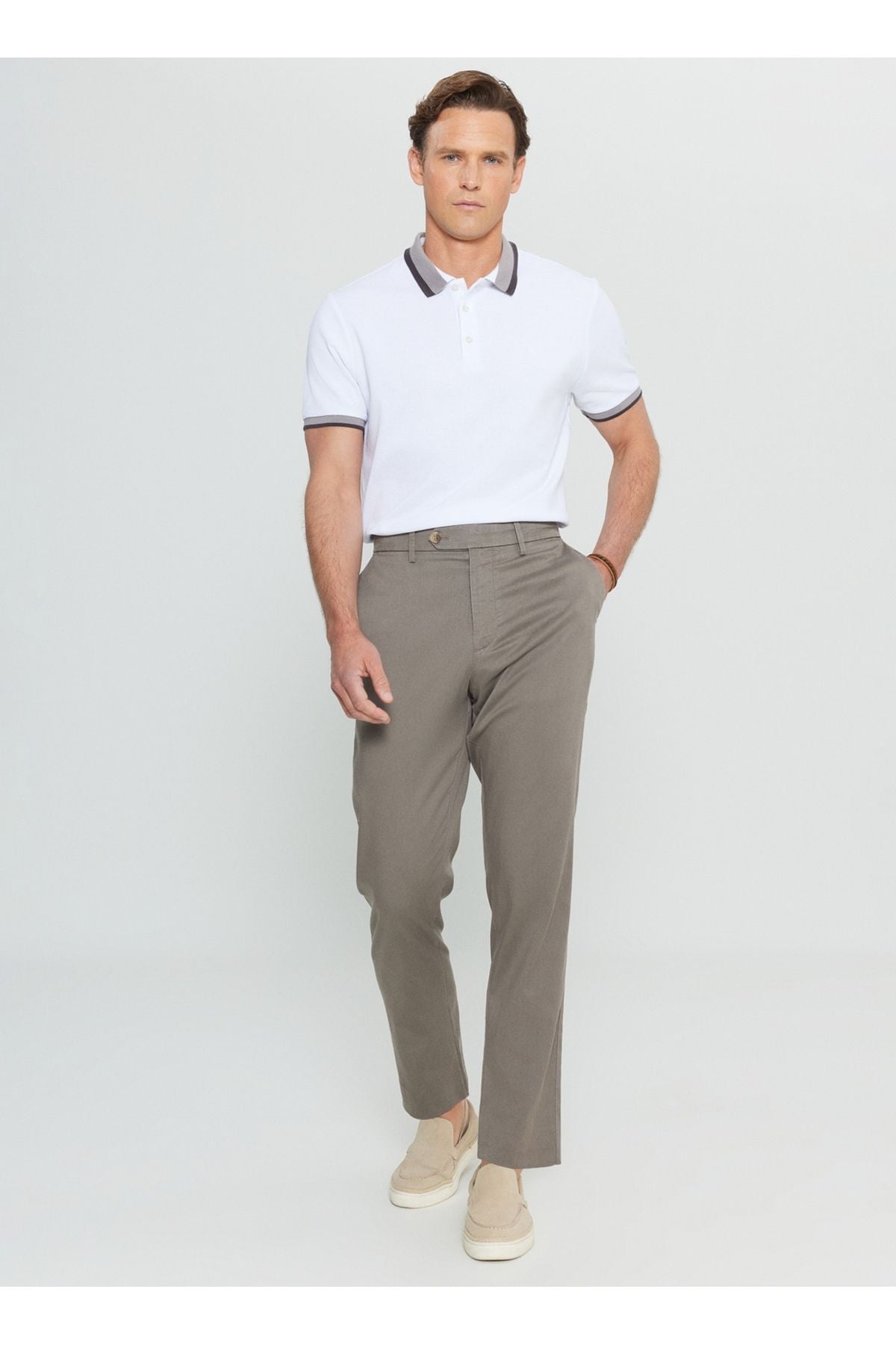 Altınyıldız Classics Normal Waist Normal Paça Slim Fit Mink Men's Pants Ace001252091_VIZ
