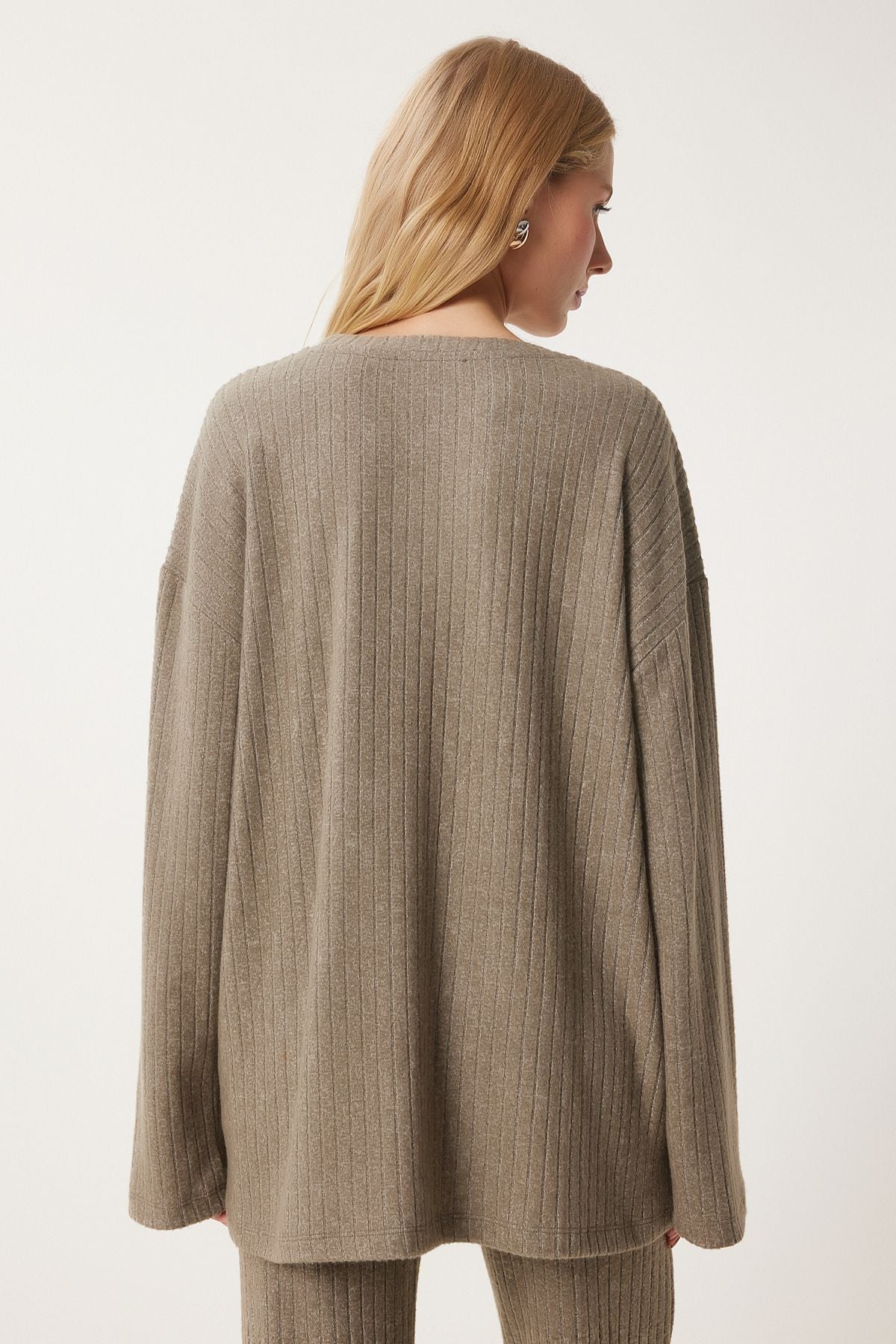 Female mink relaxed wick knitted blouse trousers rg00047