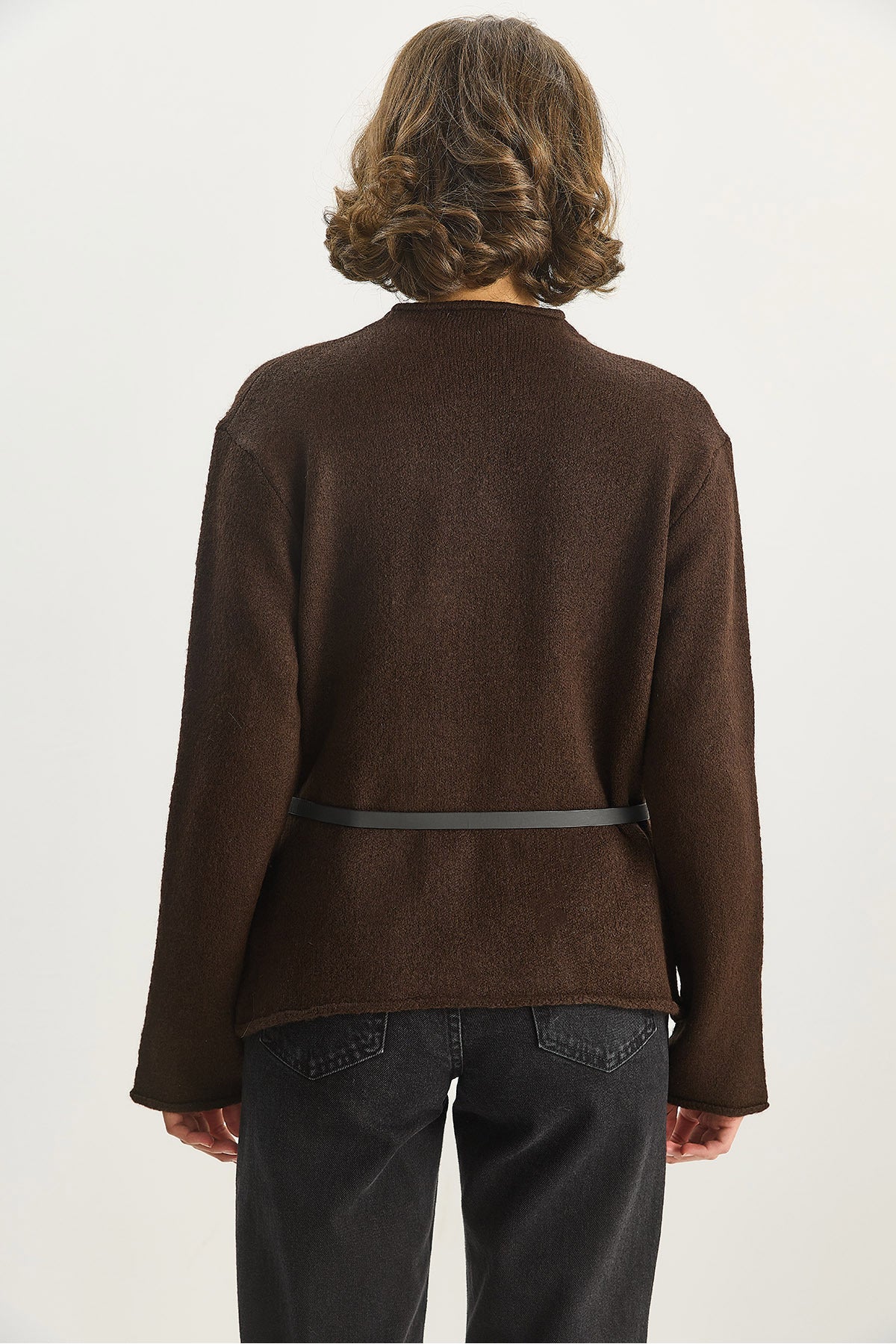 Women's Belt Detailed Knitwear Cardigan TH241084 60283691